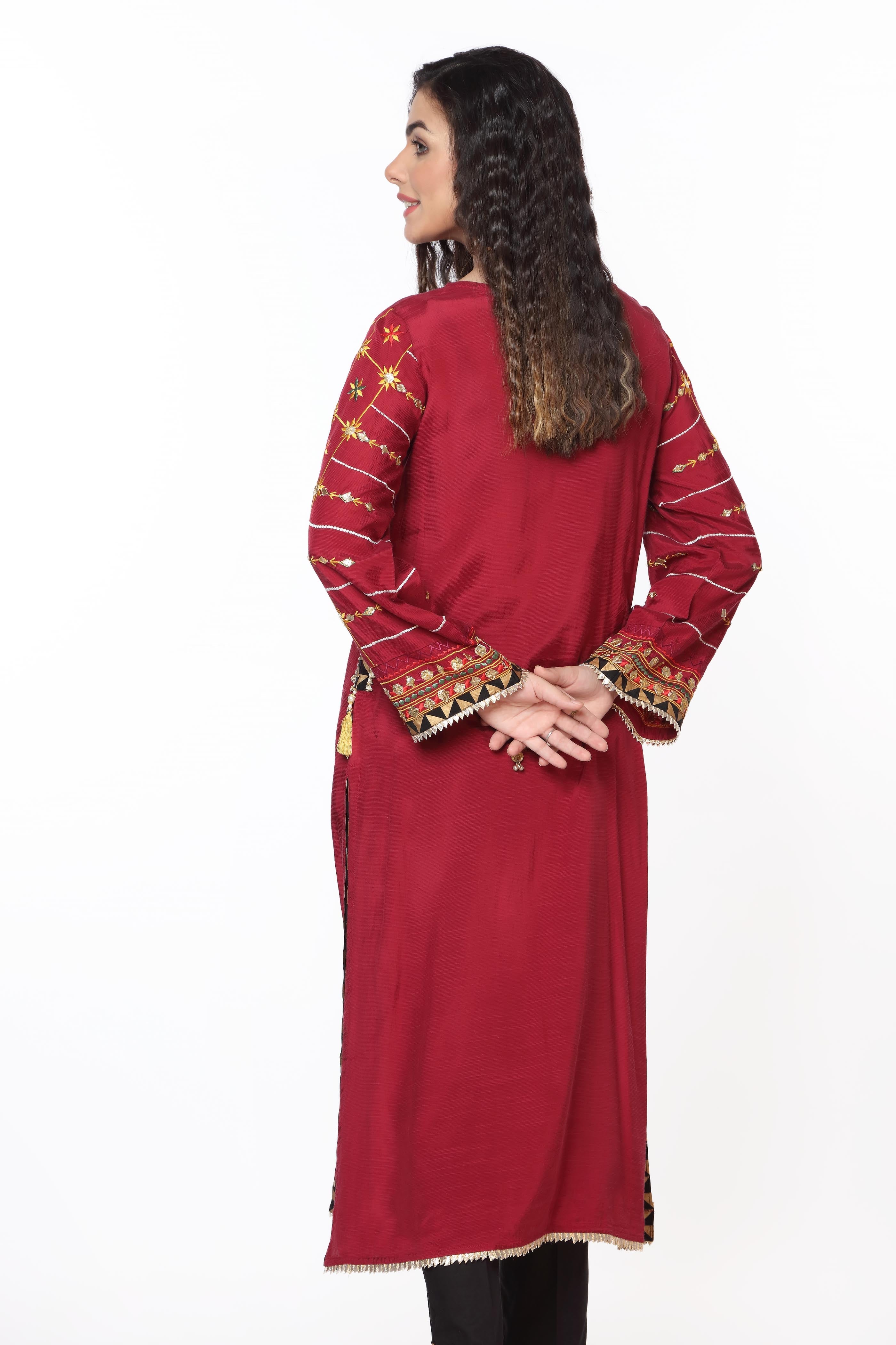 1 Piece Raw Silk Top (FR0566)