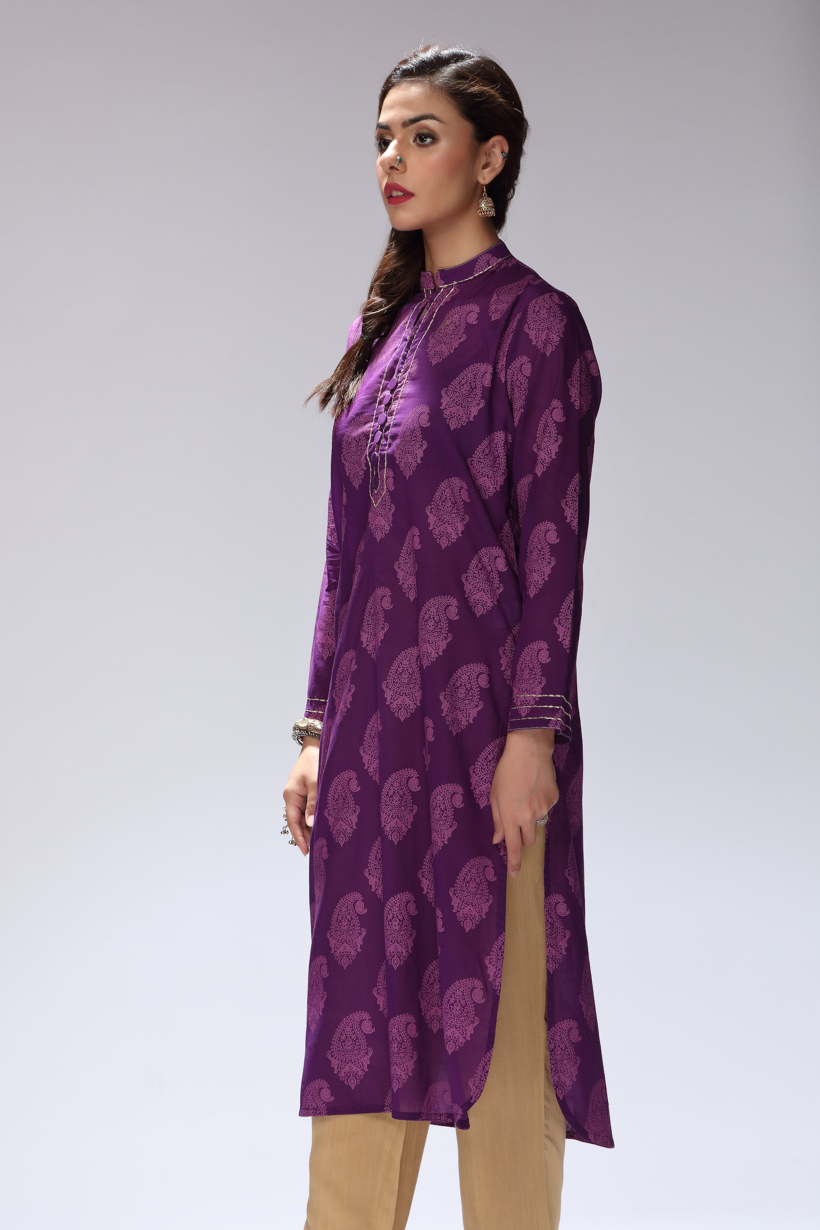 1 Piece Printed Lawn Top (NR0386)