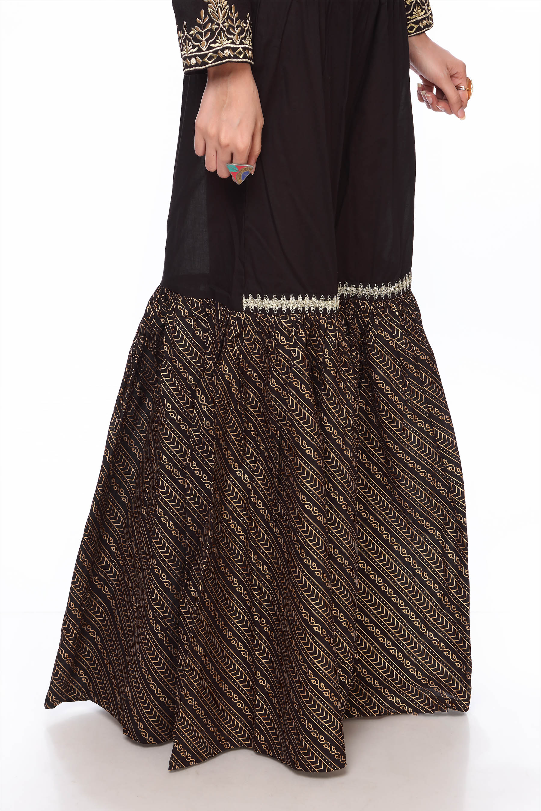 1 Piece Printed Cambric Gharara (CZ2311)