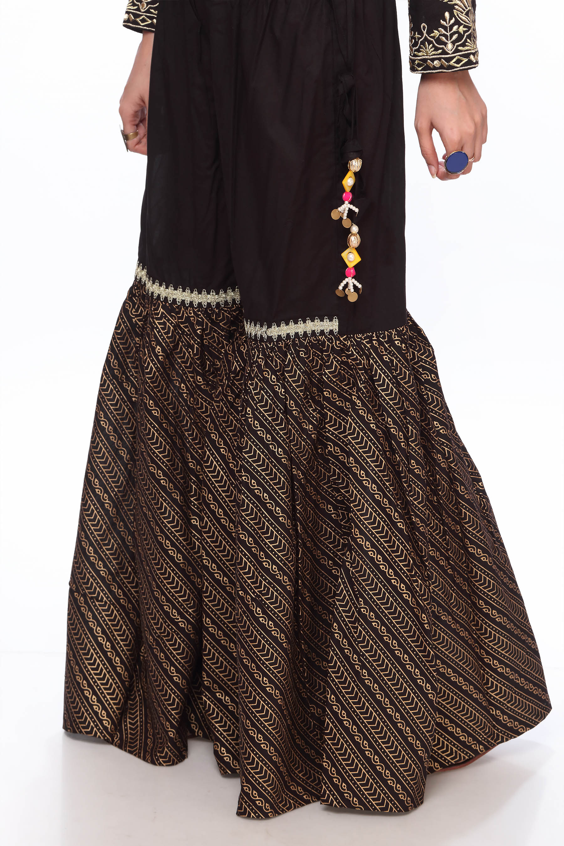 1 Piece Printed Cambric Gharara (CZ2311)