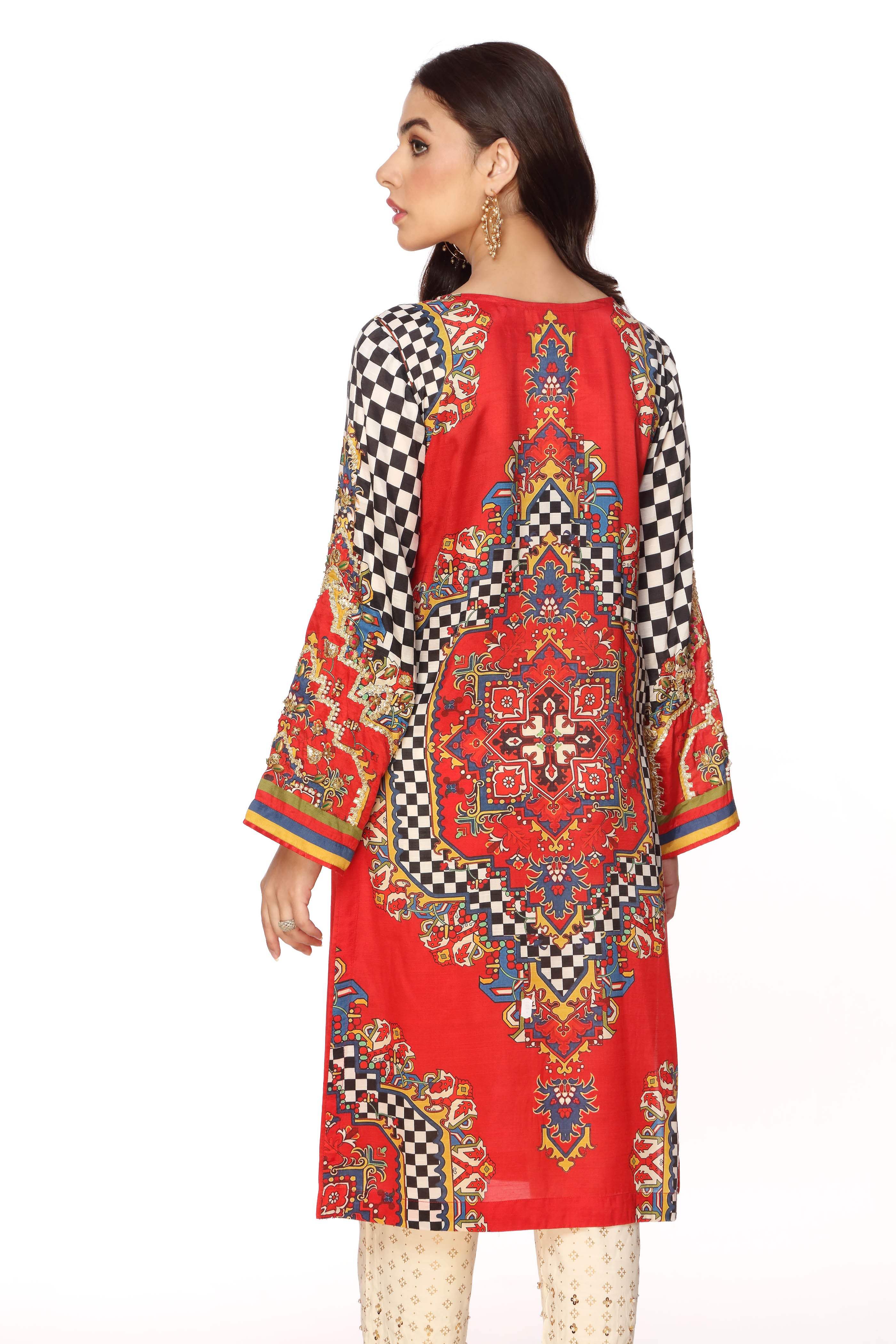 1 Piece Raw Silk Top (FR0705)