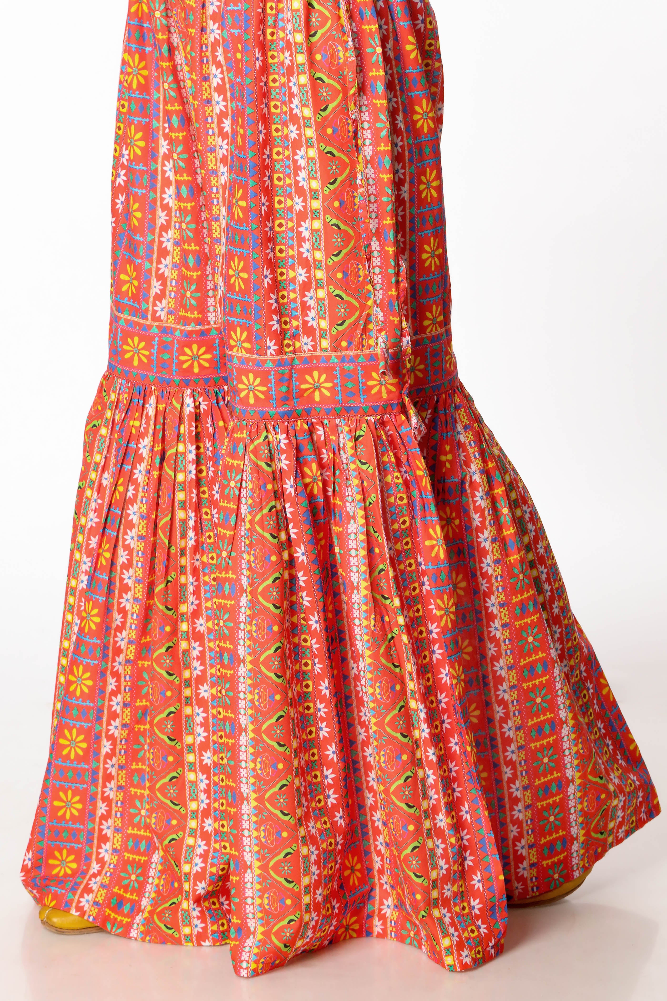 1 Piece Printed Cambric Gharara (CZ2545)