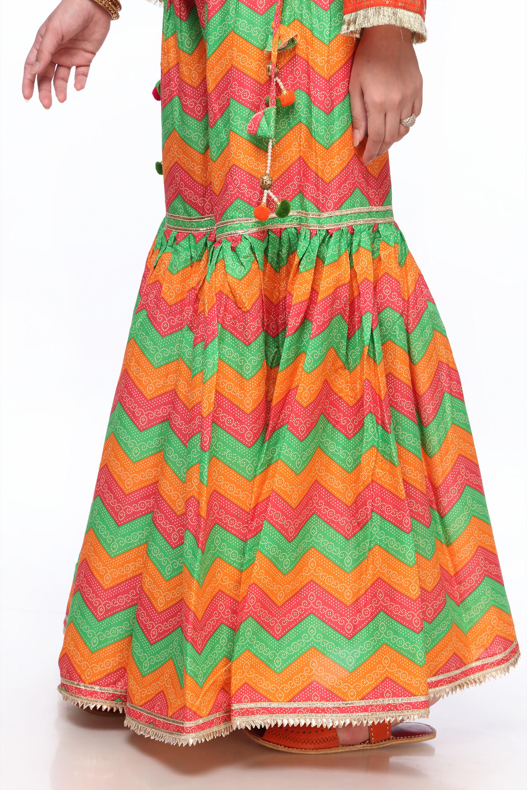 1 Piece Printed Cambric Gharara (CZ2320)