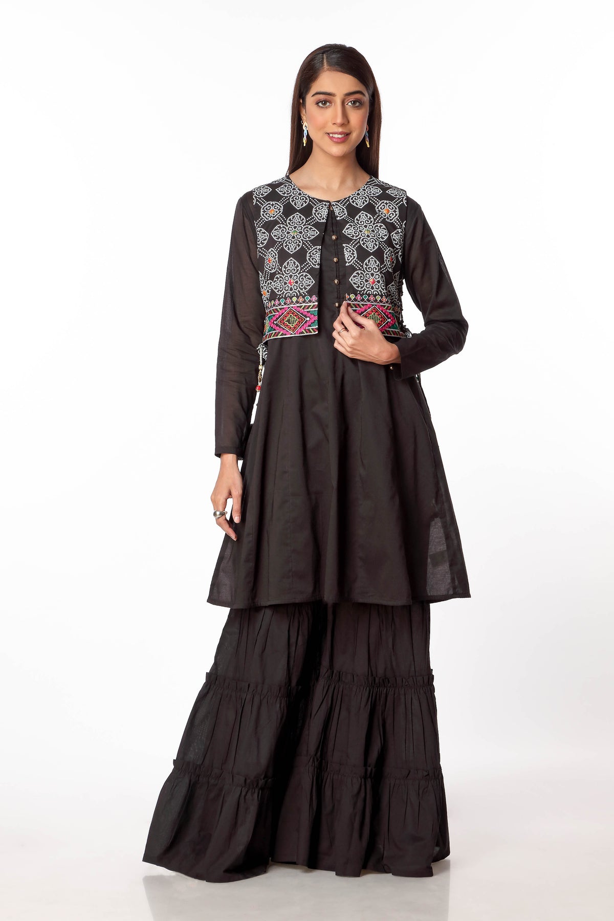 2 Piece Printed Lawn Frock (CR2866)