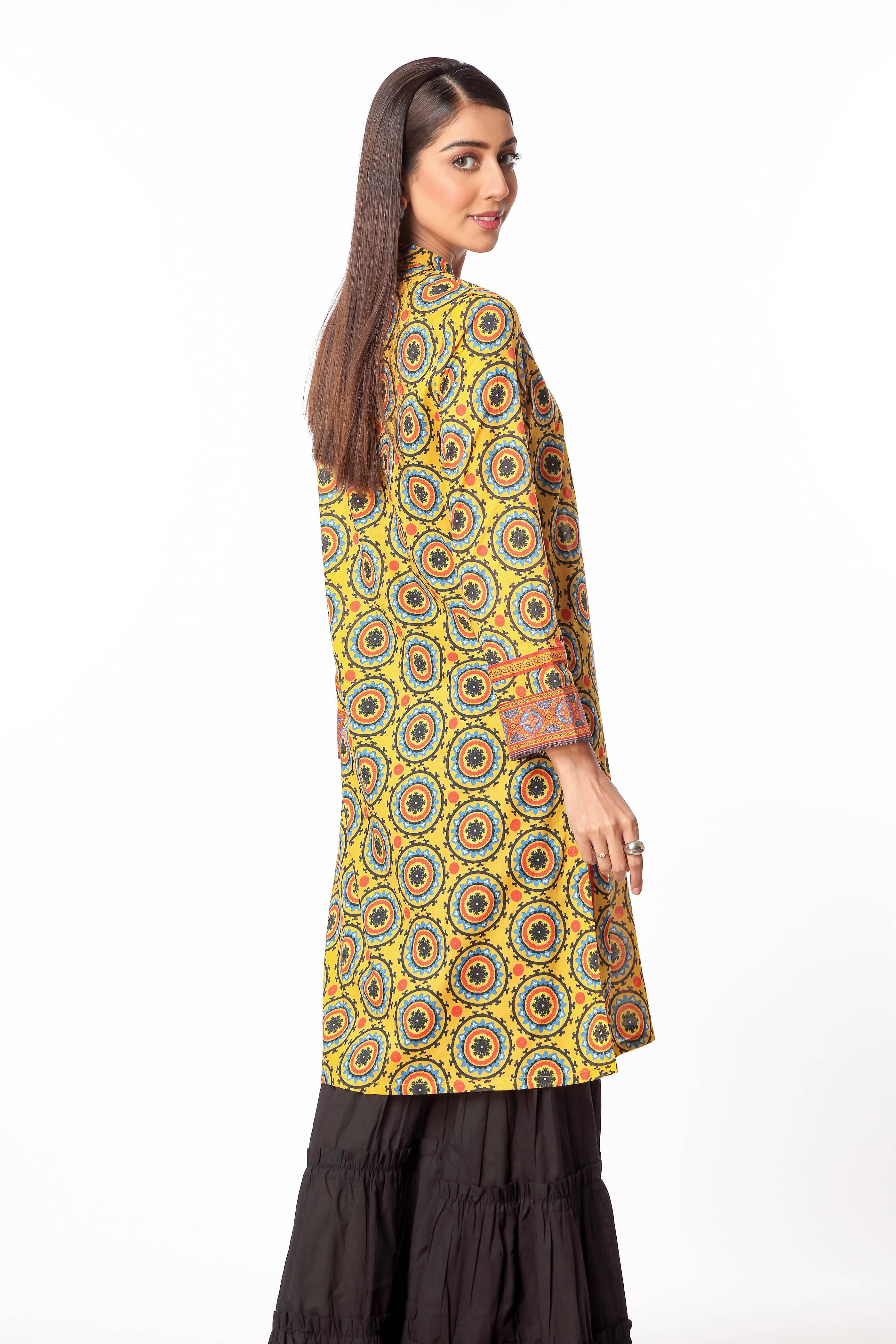 Round Phool in Multi coloured Printed Lawn fabric 3