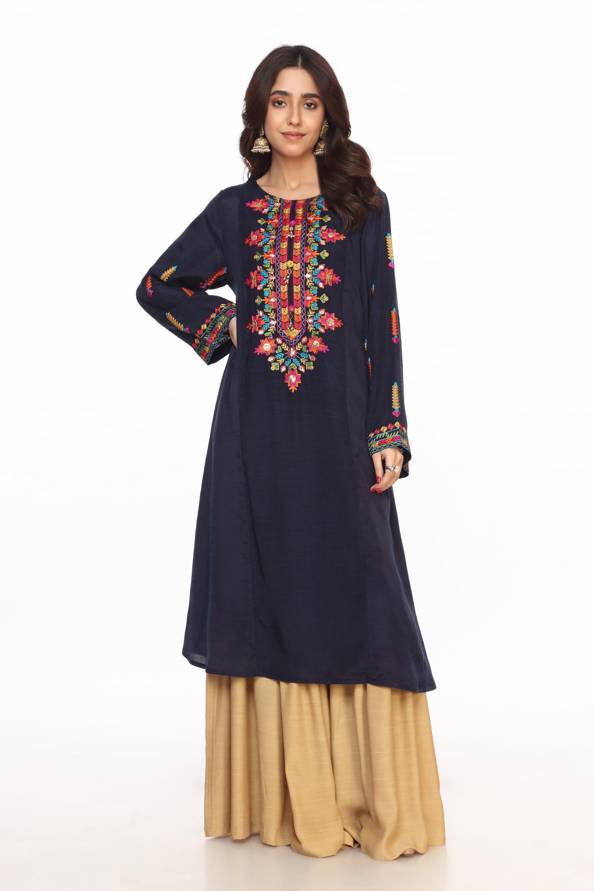 1 Piece Raw Silk Frock (FR0711)