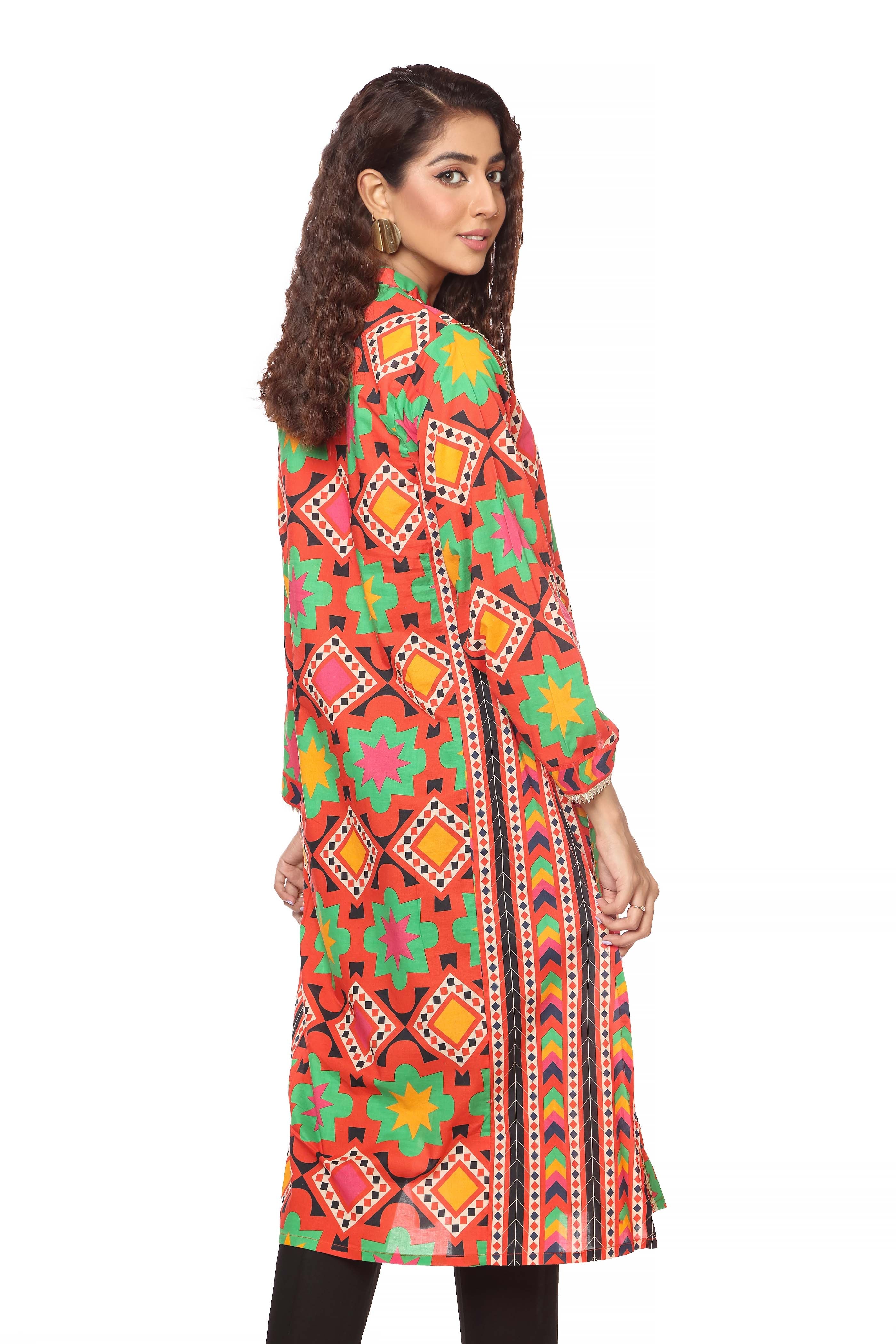 1 Piece Printed Cambric Top (TR0707)