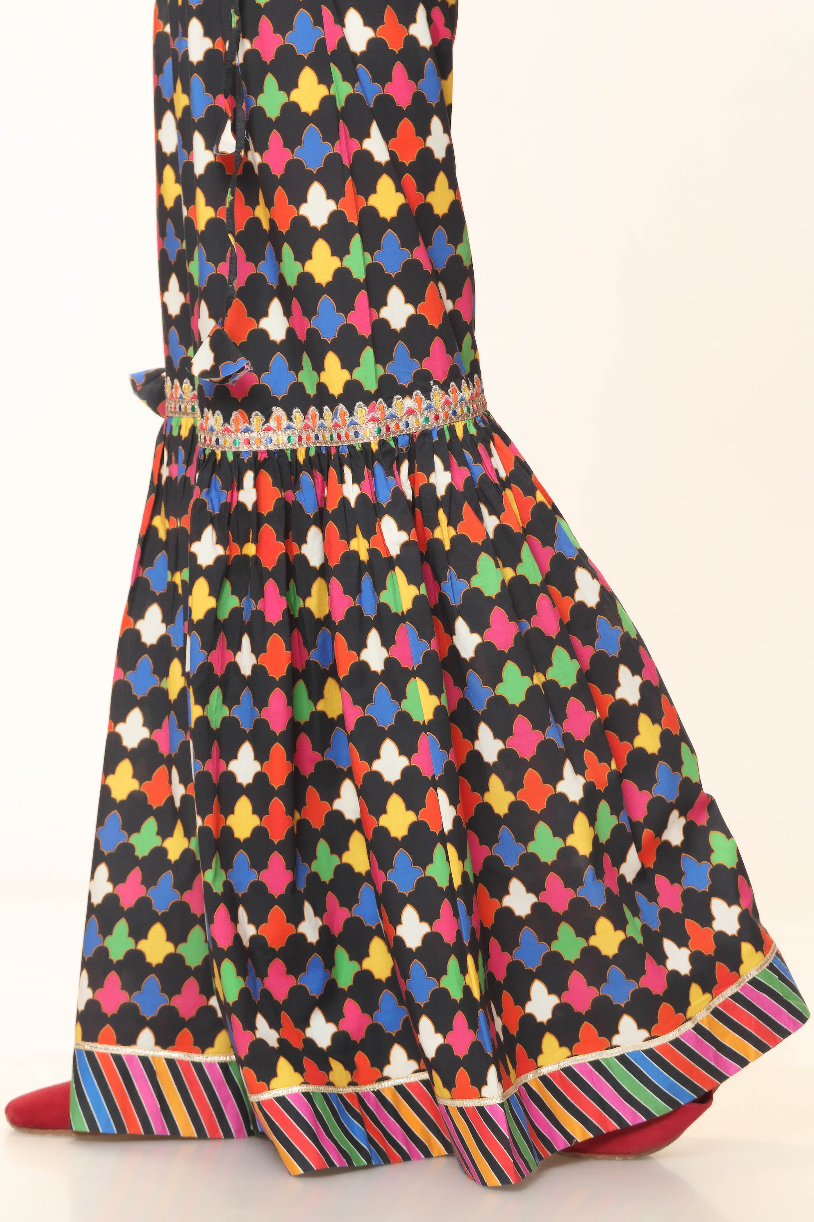 1 Piece Printed Cambric Gharara (CZ2809)