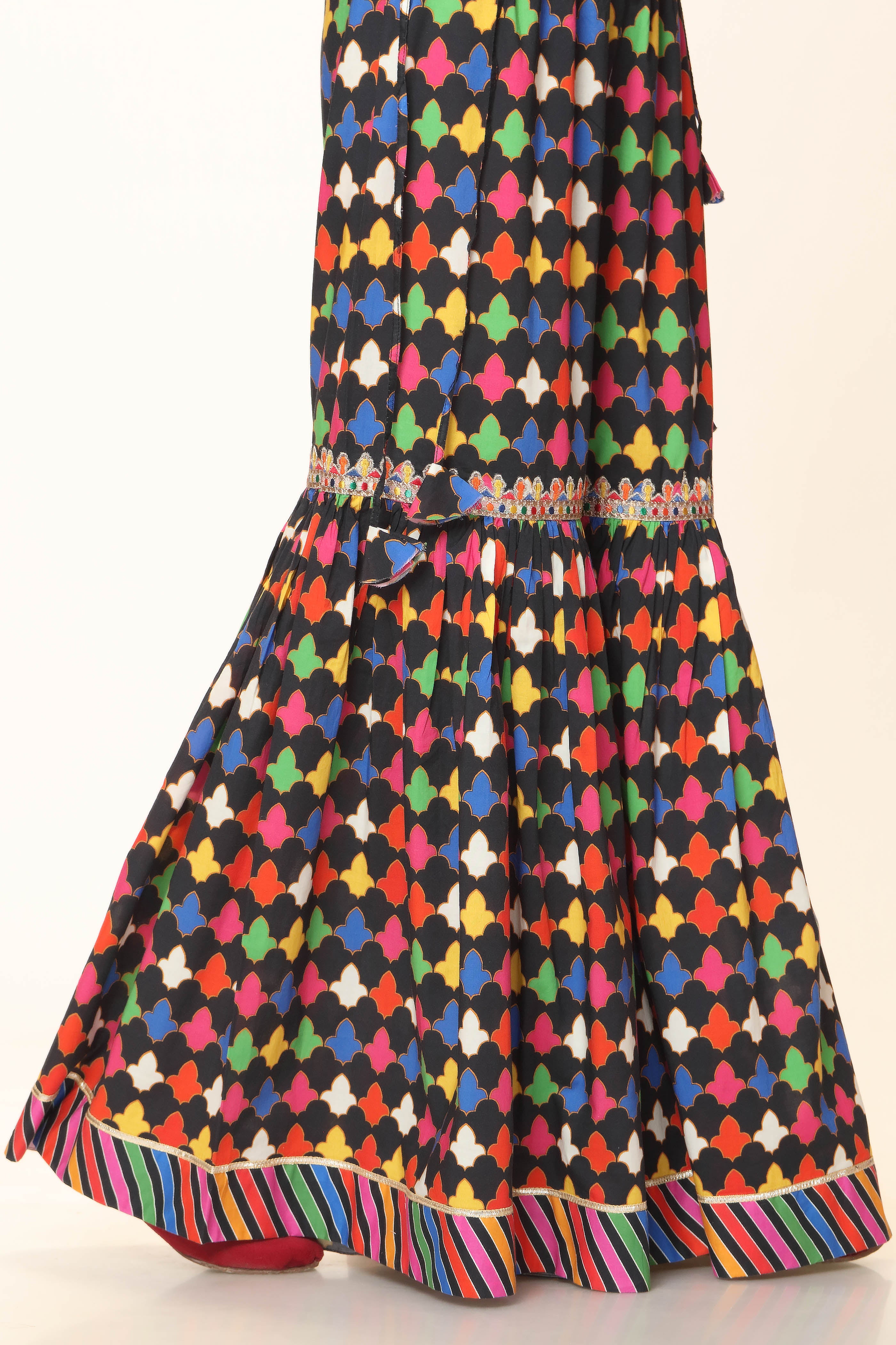 1 Piece Printed Cambric Gharara (CZ2809)