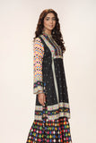 Checked Sleeves in Multi coloured Printed Linen fabric 2