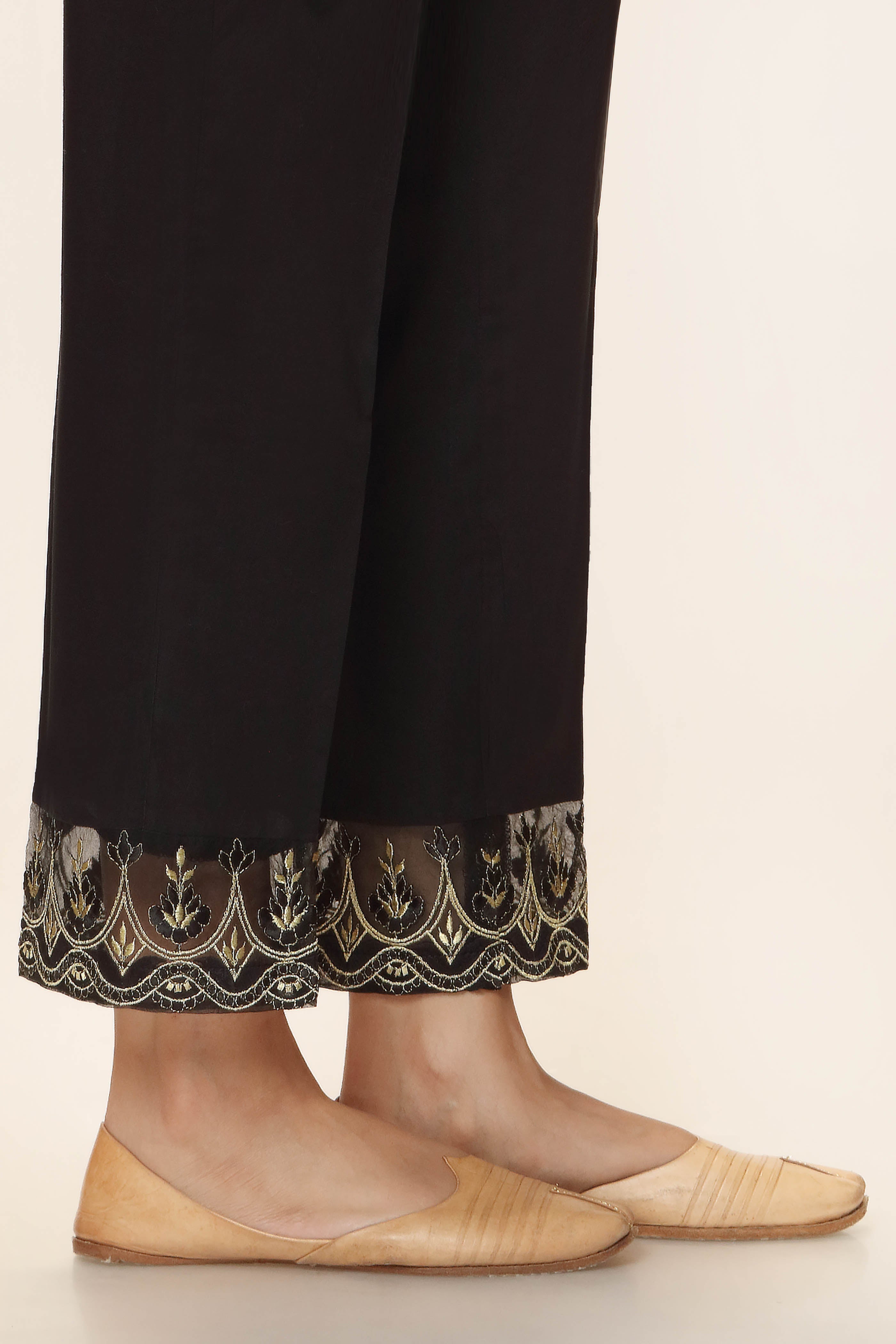 Black Self in Black coloured Cambric fabric 3