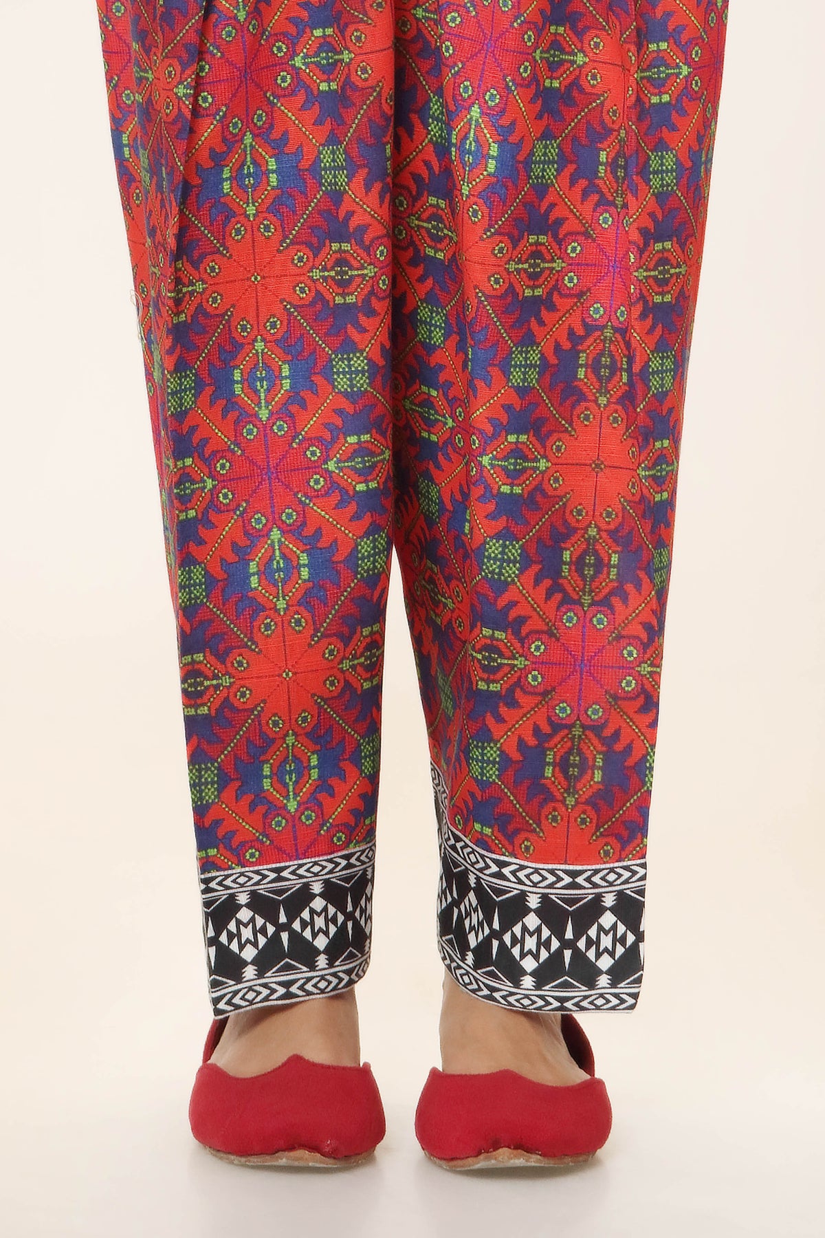 Printed Slub Khaddar Shalwar (CZ2813)