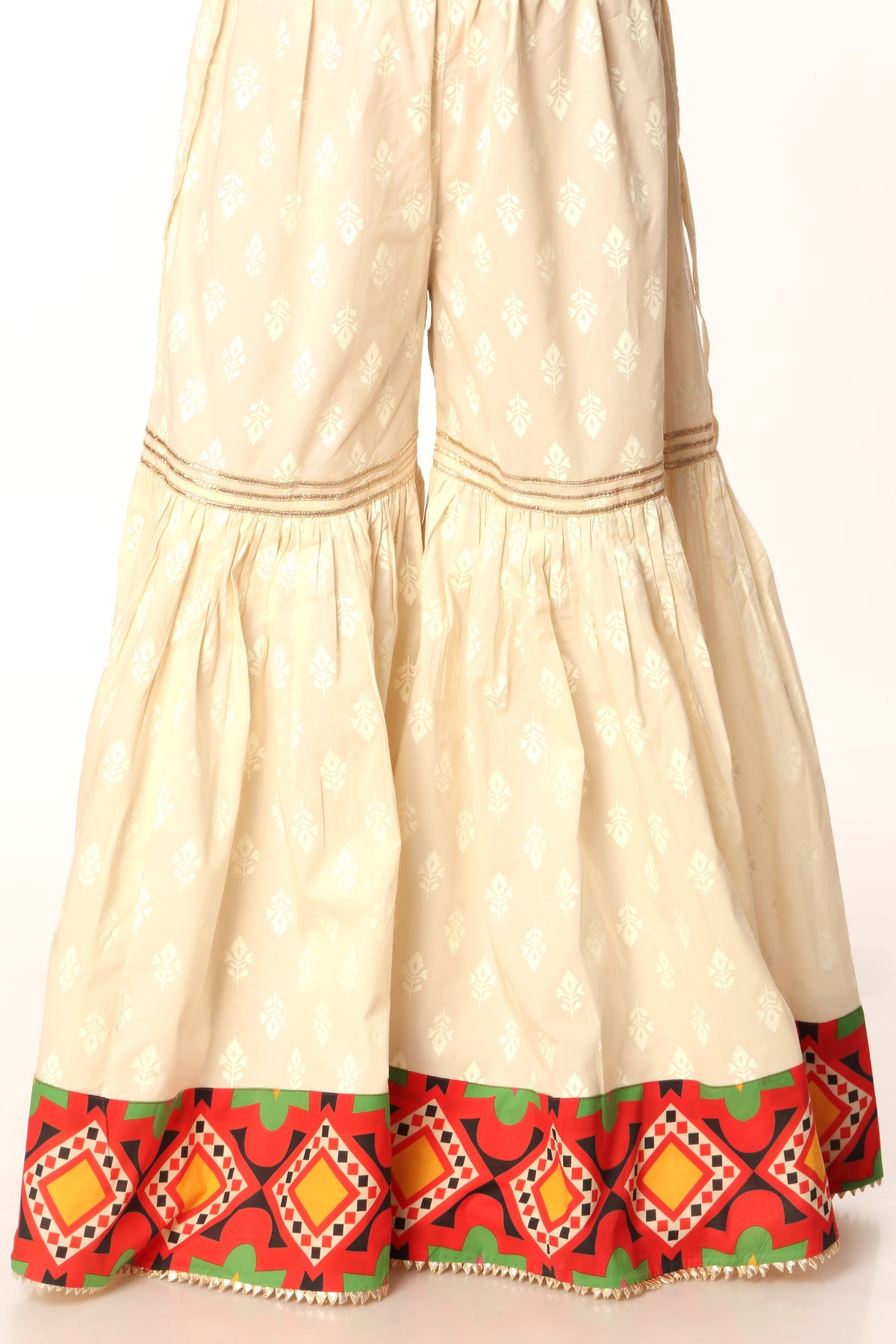 1 Piece Printed Cambric Gharara (CZ2602)