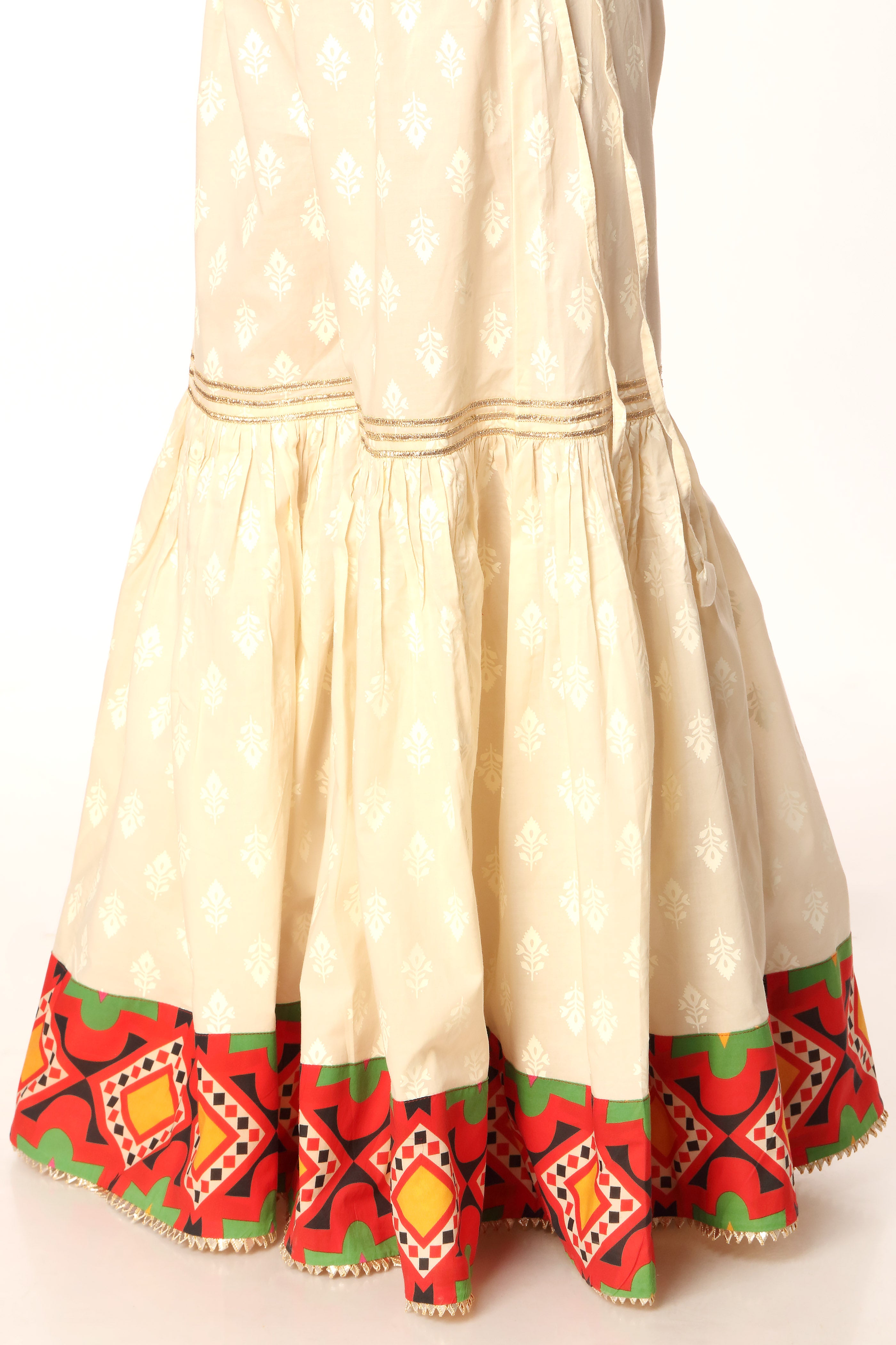 1 Piece Printed Cambric Gharara (CZ2602)