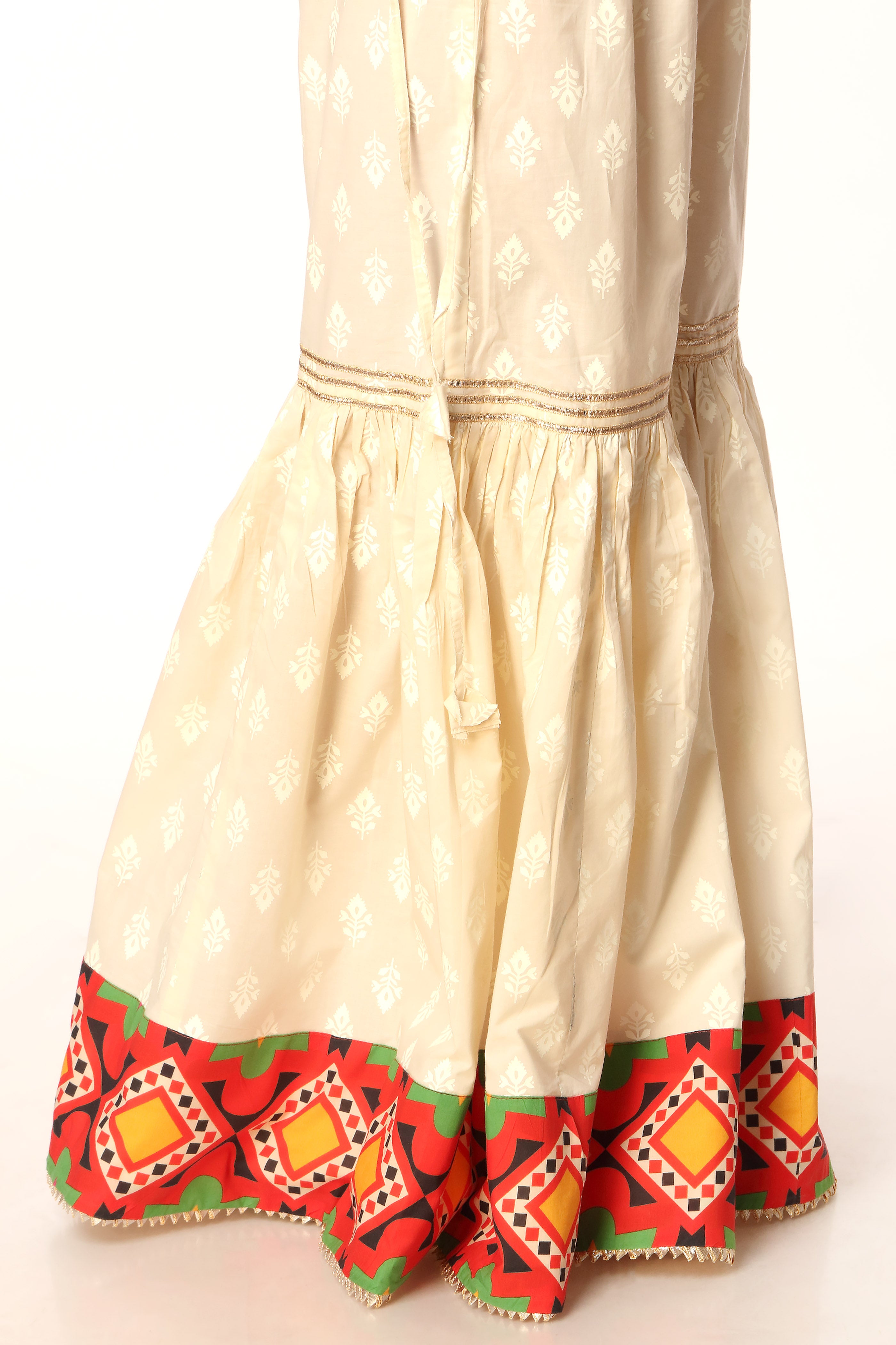 1 Piece Printed Cambric Gharara (CZ2602)