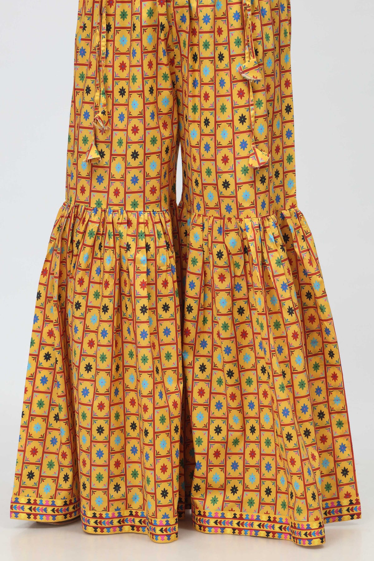 1 Piece Printed Cambric Gharara (CZ2895)