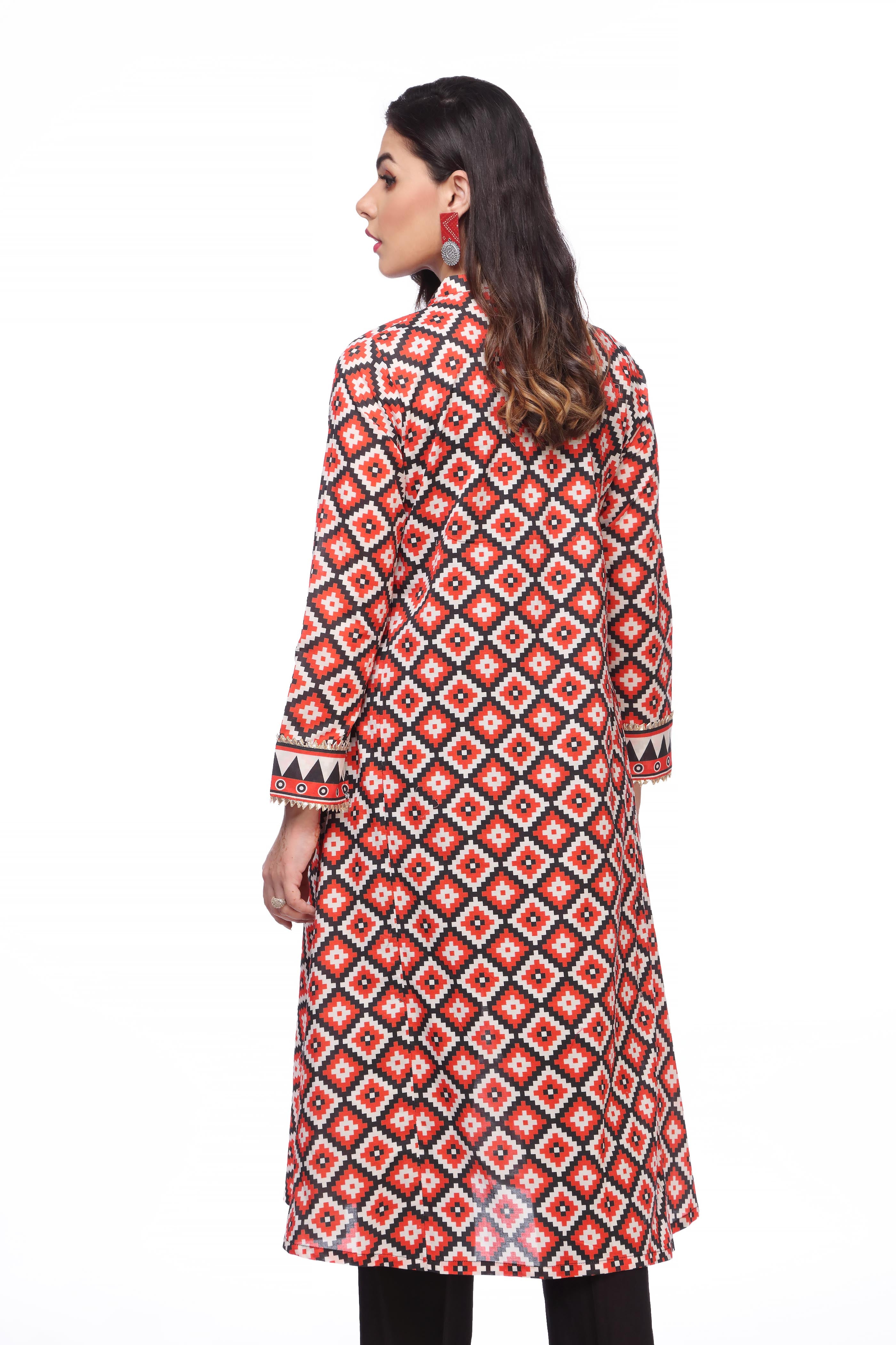 1 Piece Printed Cambric Frock (TR0672)