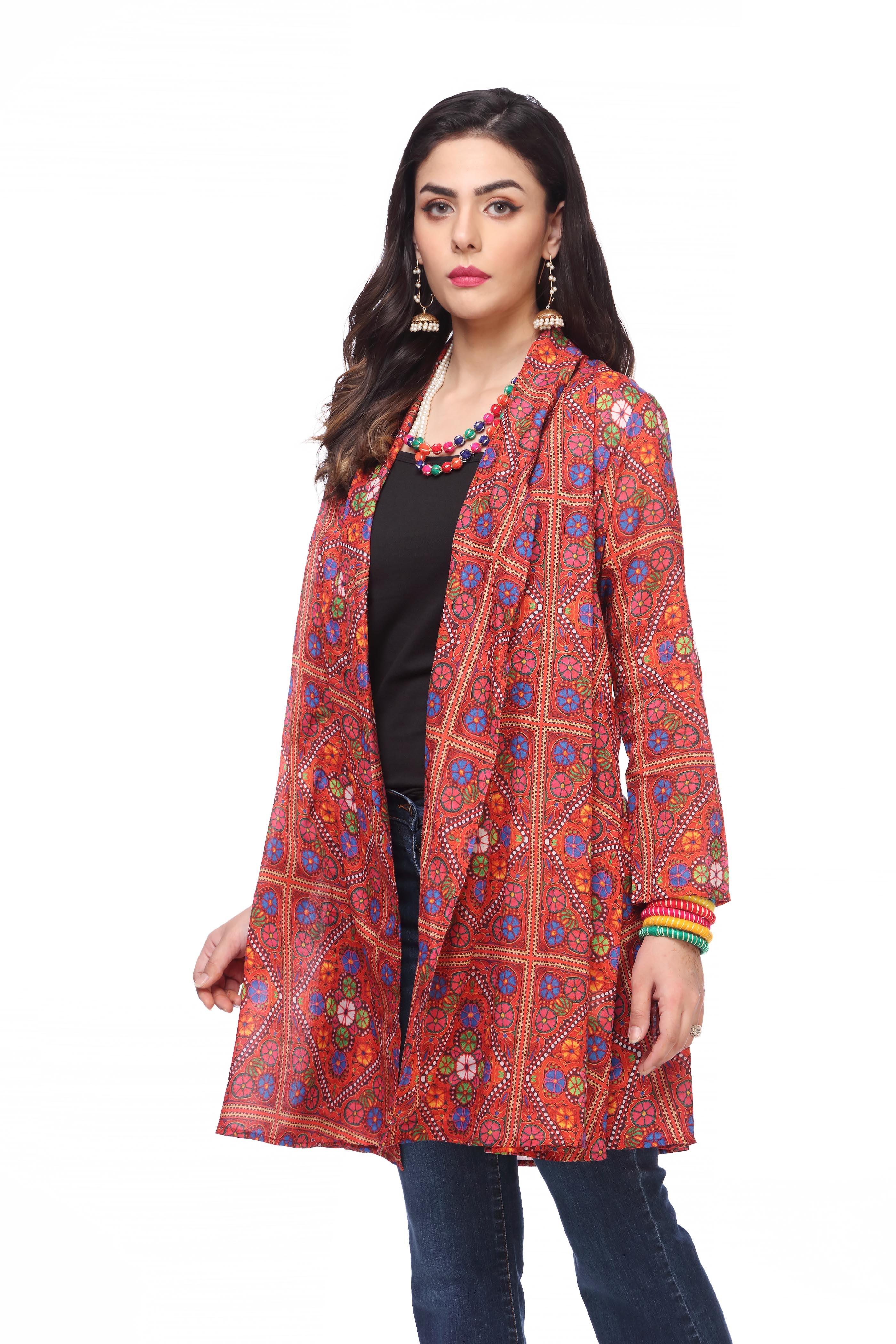 1 Piece Printed Lawn Shrug (TR0677)