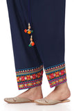 Rangeen Border in Navy Blue coloured Cambric fabric 3