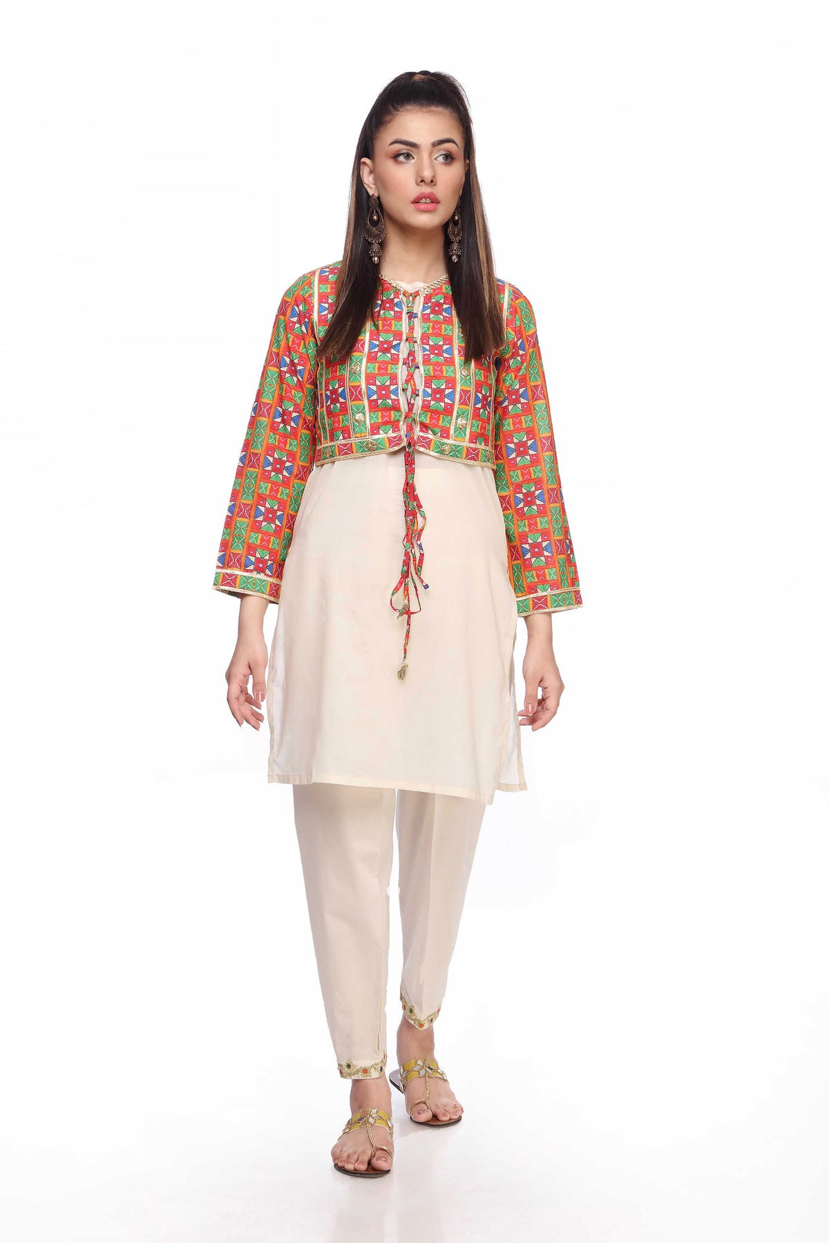 2 Piece Printed Cambric Shirt (TR0683)