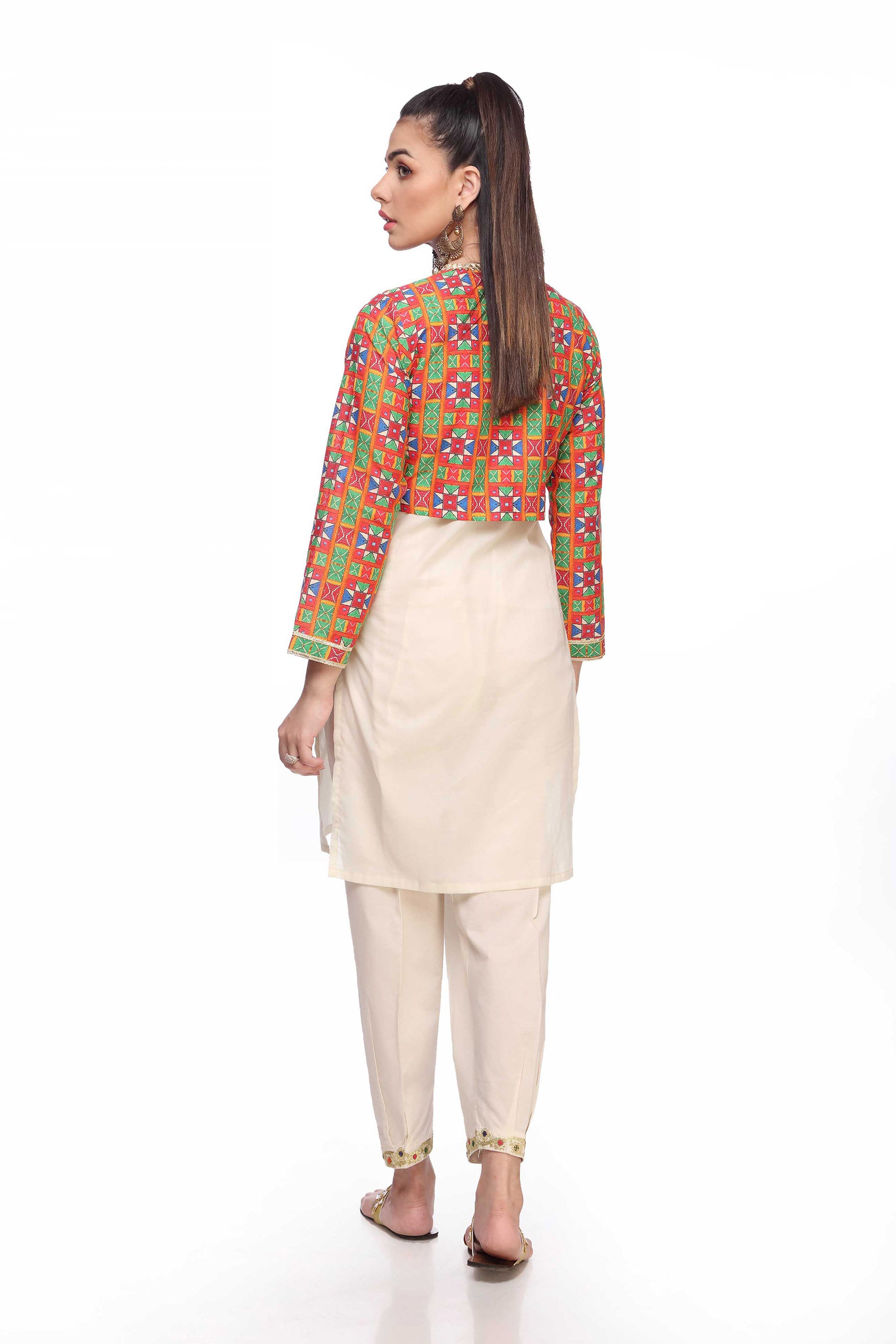 2 Piece Printed Cambric Shirt (TR0683)