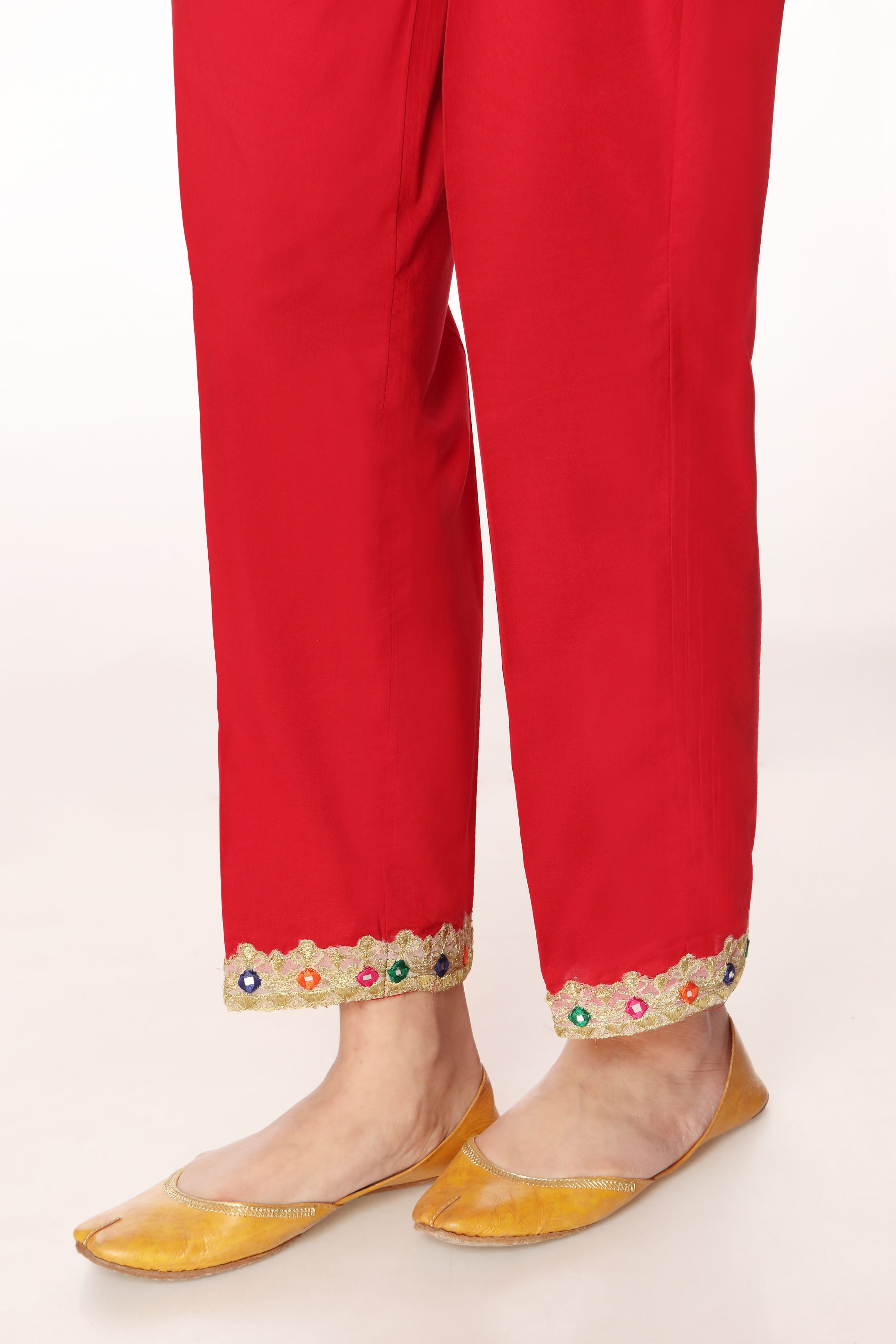 Red Tilla 1 in Red coloured Printed Lawn fabric 2