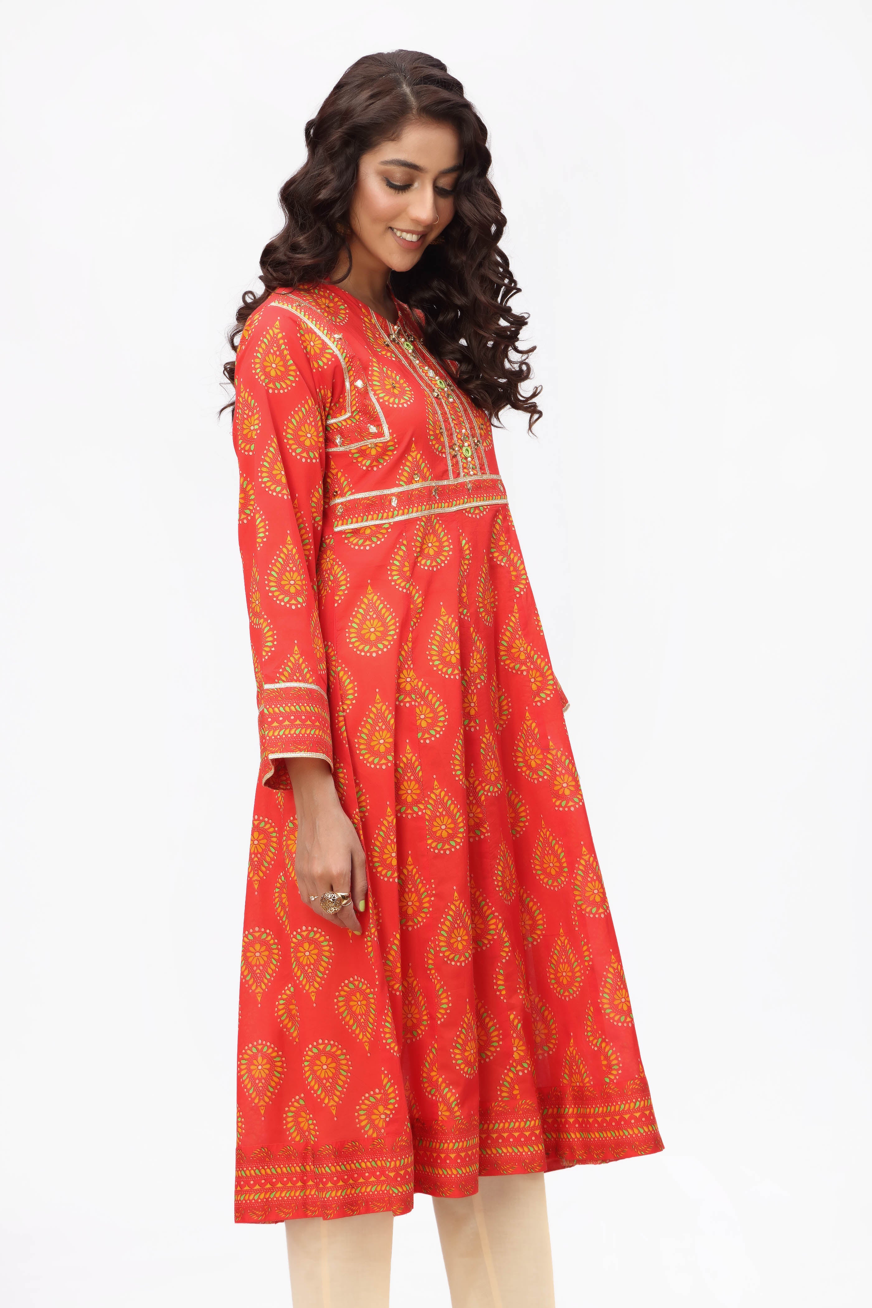 1 Piece Printed Lawn Frock (TR0819)