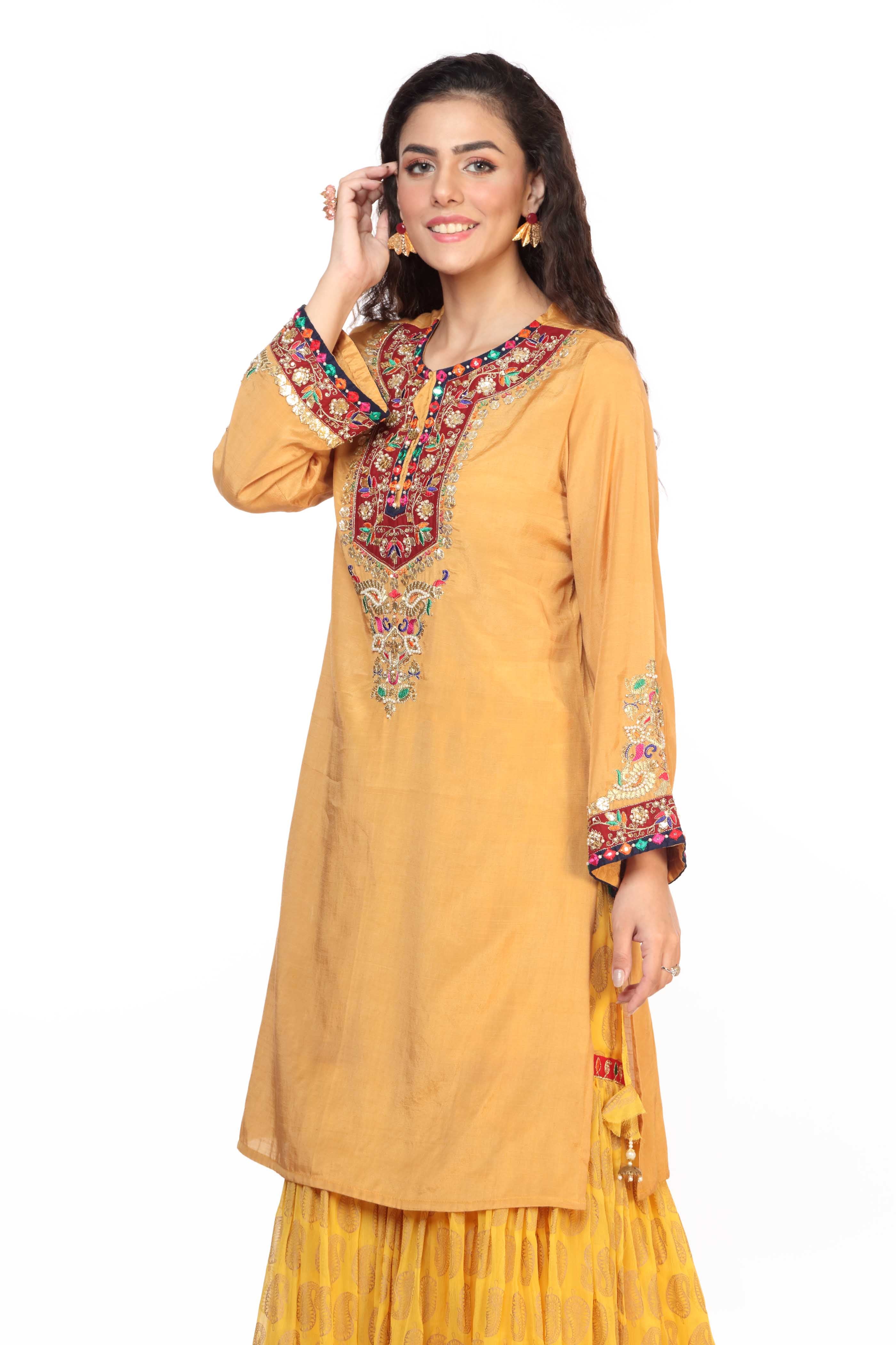1 Piece Raw Silk Top (FR0568)