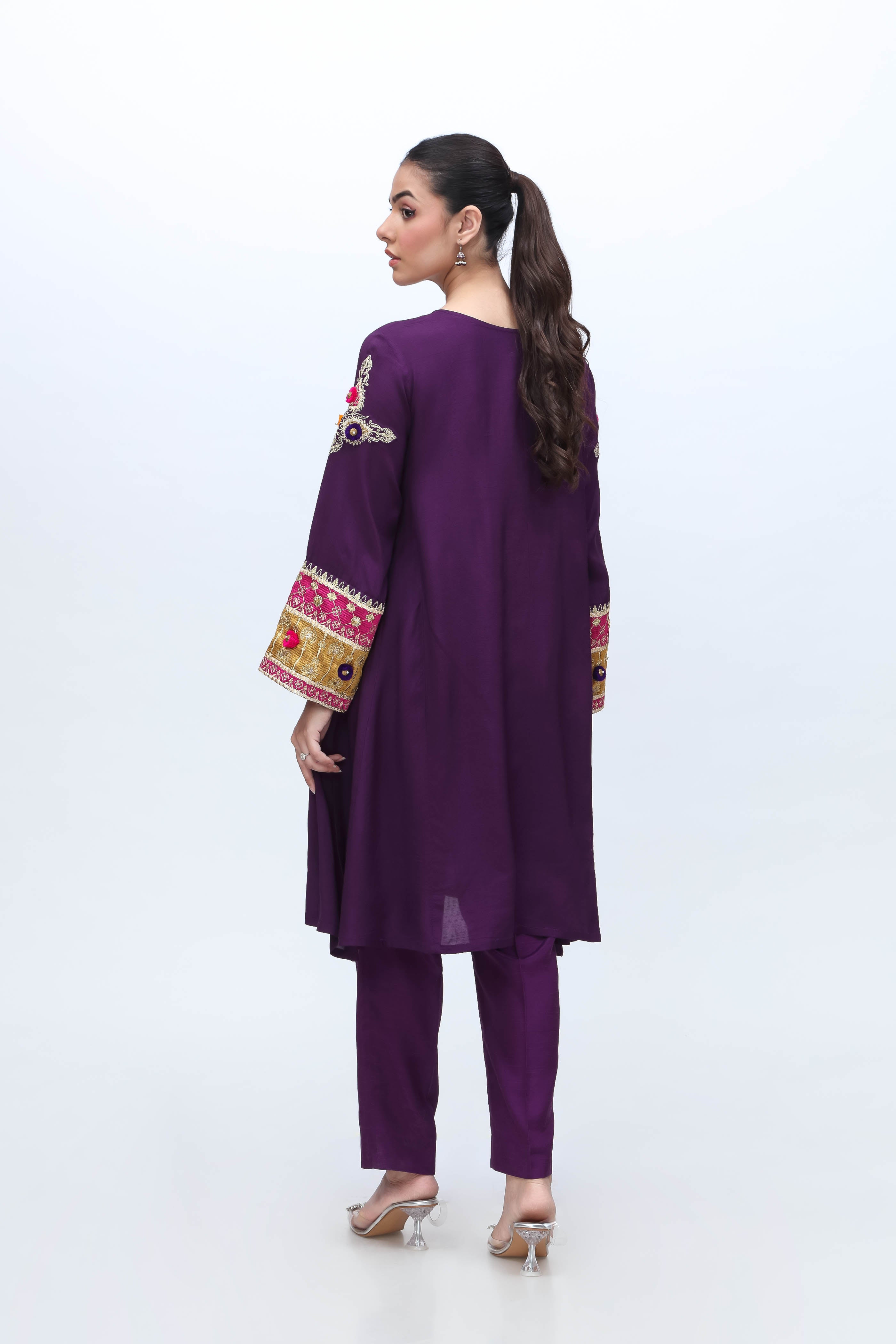 1 Piece Raw Silk Frock (FR0889)