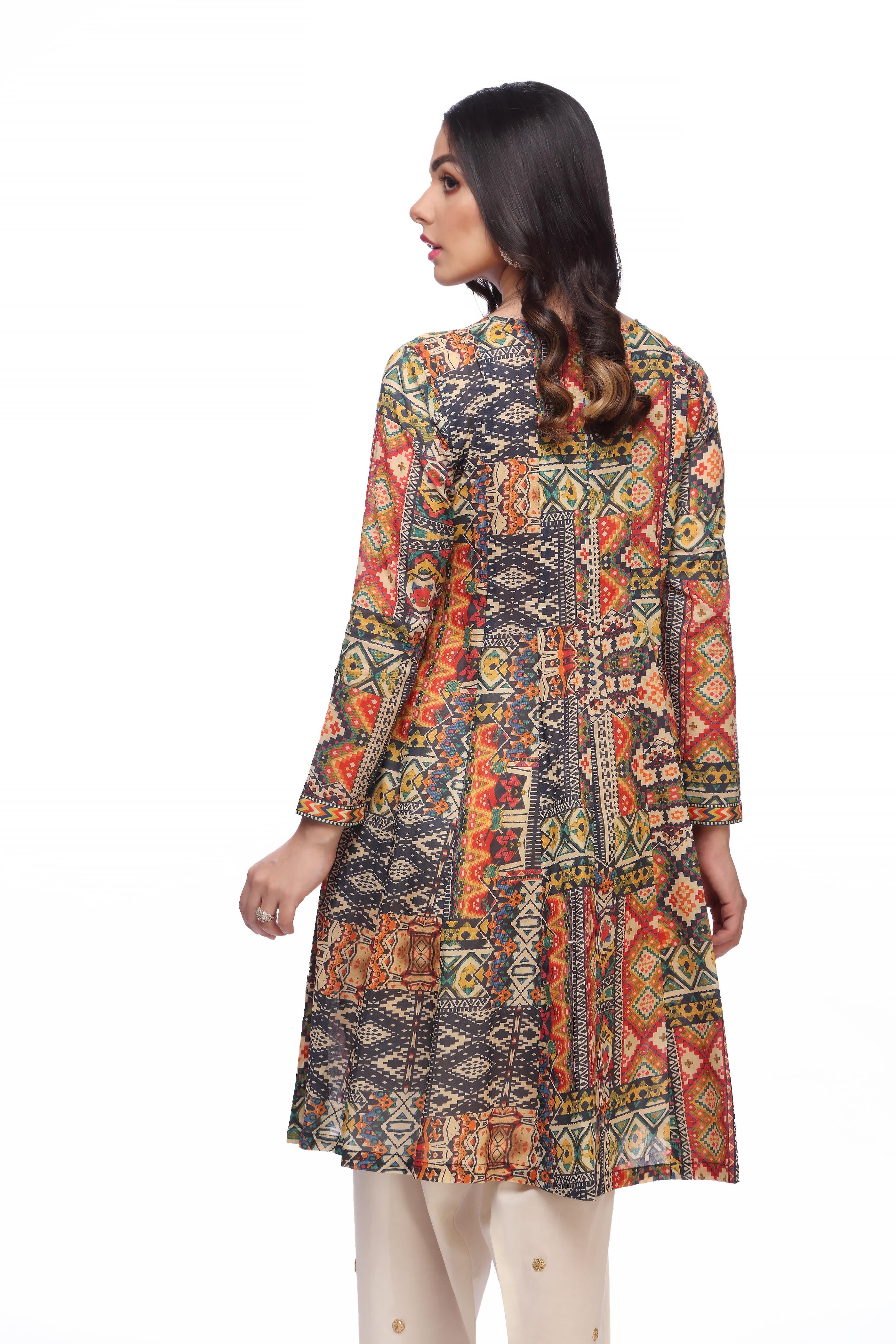 1 Piece Printed Lawn Frock (TR0561)