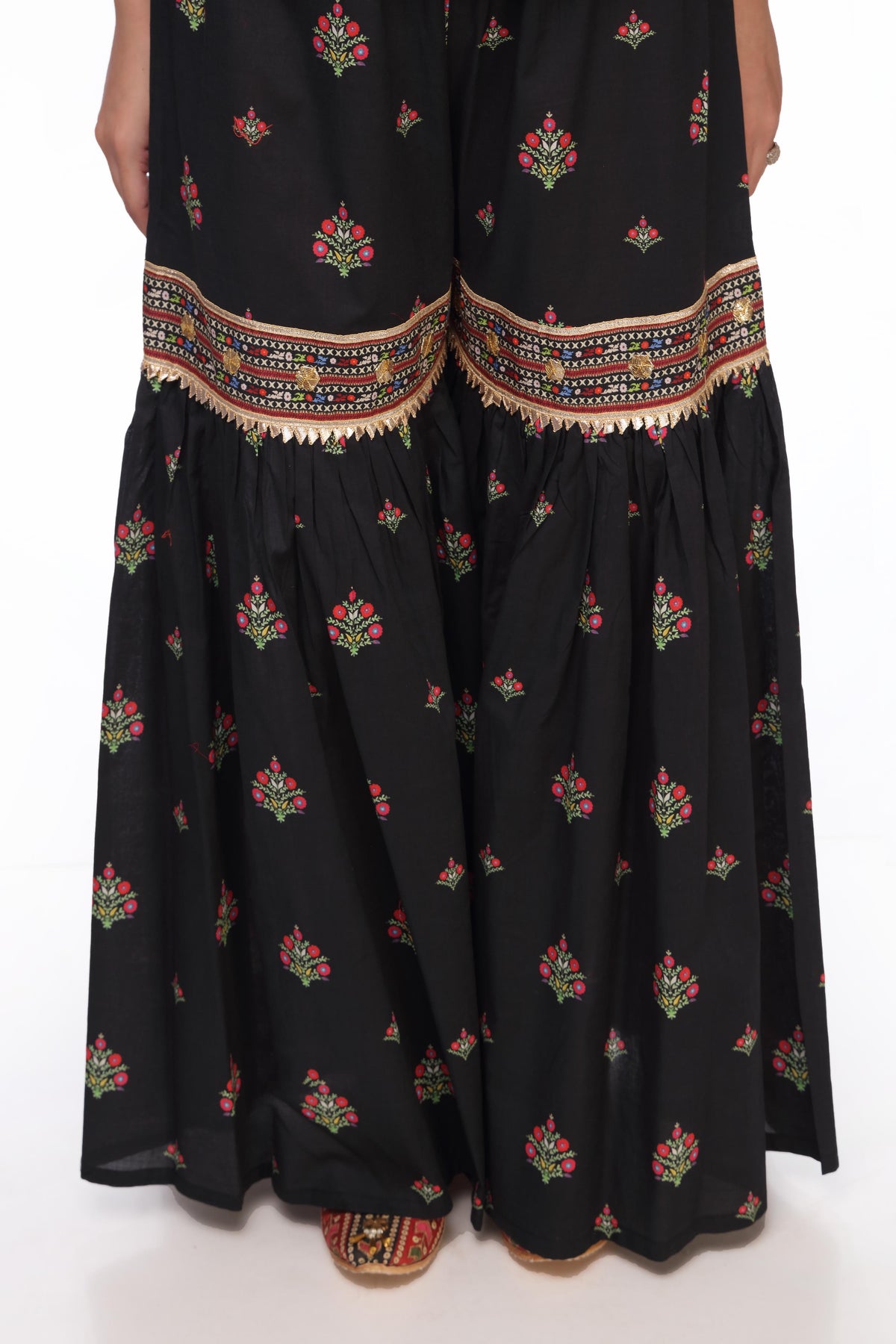 1 Piece Printed Cambric Gharara (CZ2330)