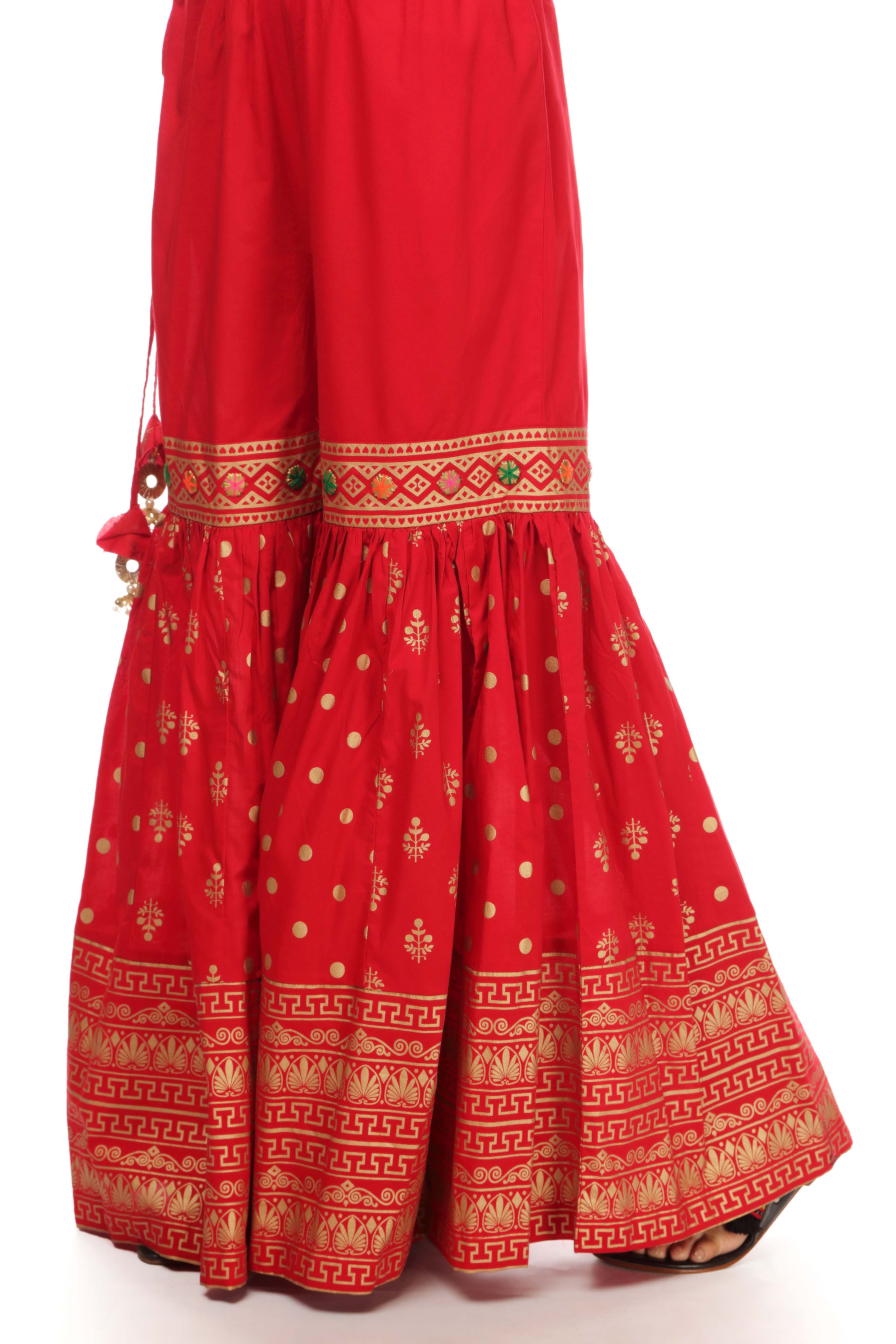 1 Piece Printed Cambric Gharara (CZ2398)