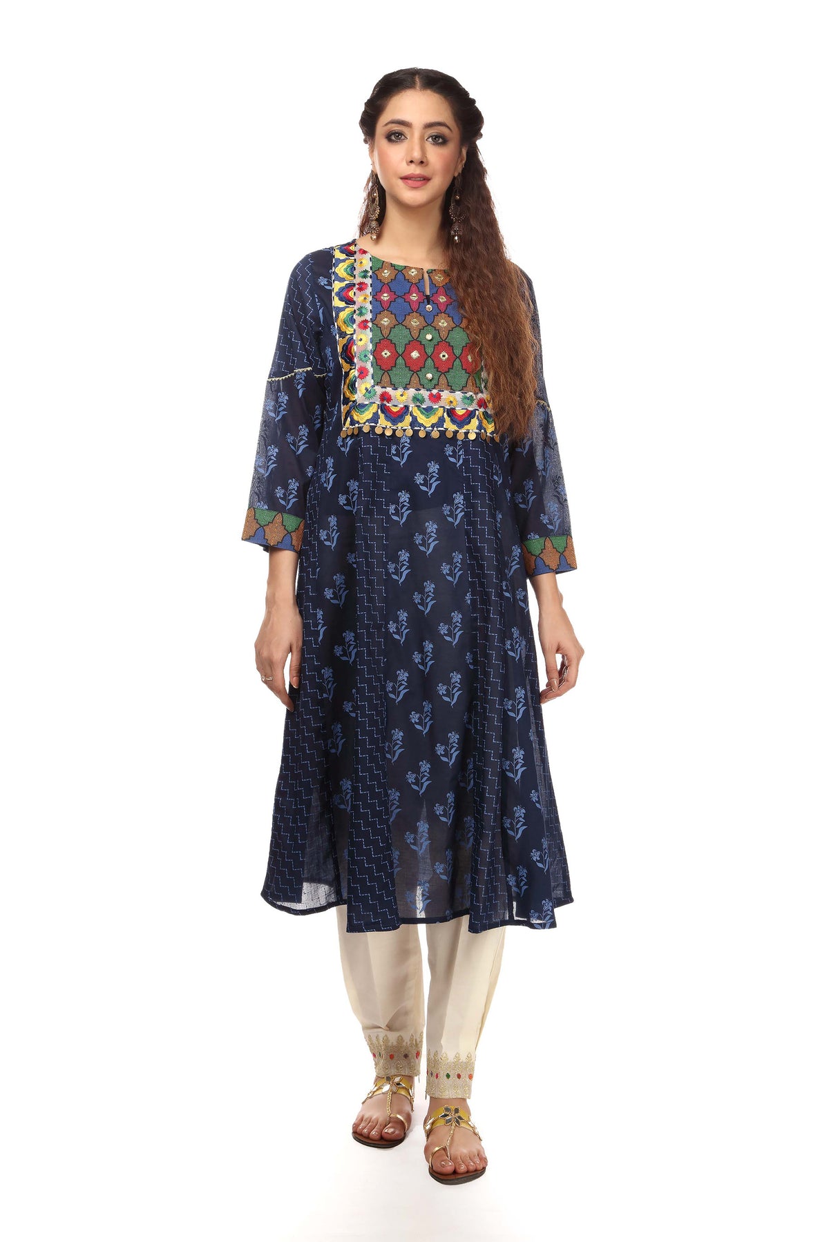 1 Piece Printed Lawn Frock (CR2659)