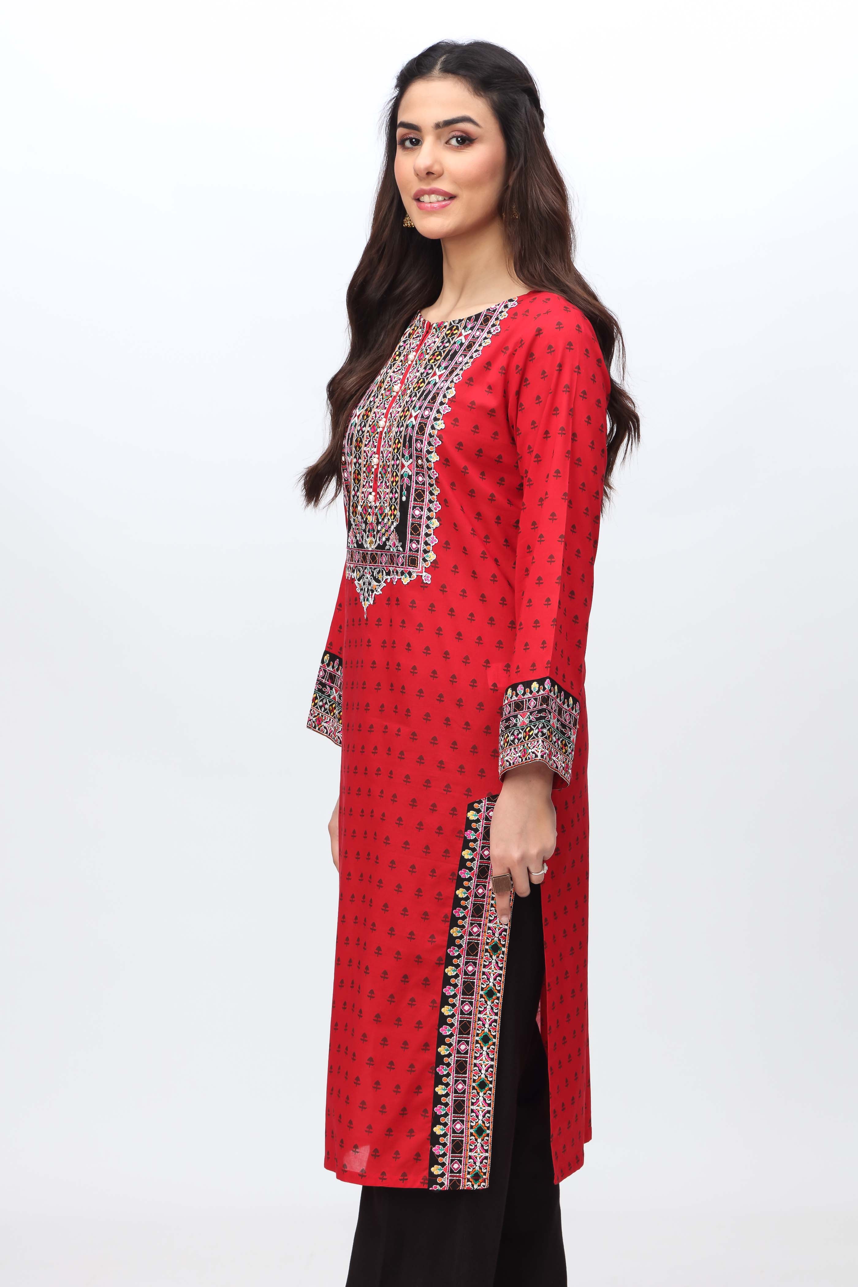 1 Piece Printed Lawn Top (CR3163)