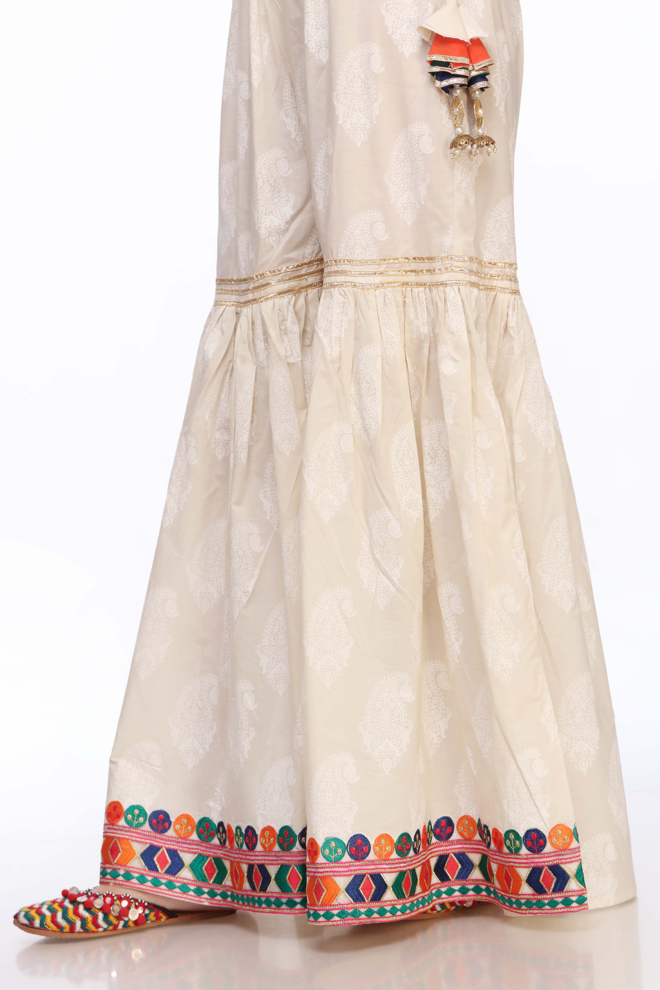 1 Piece Printed Cambric Gharara (CZ2415)