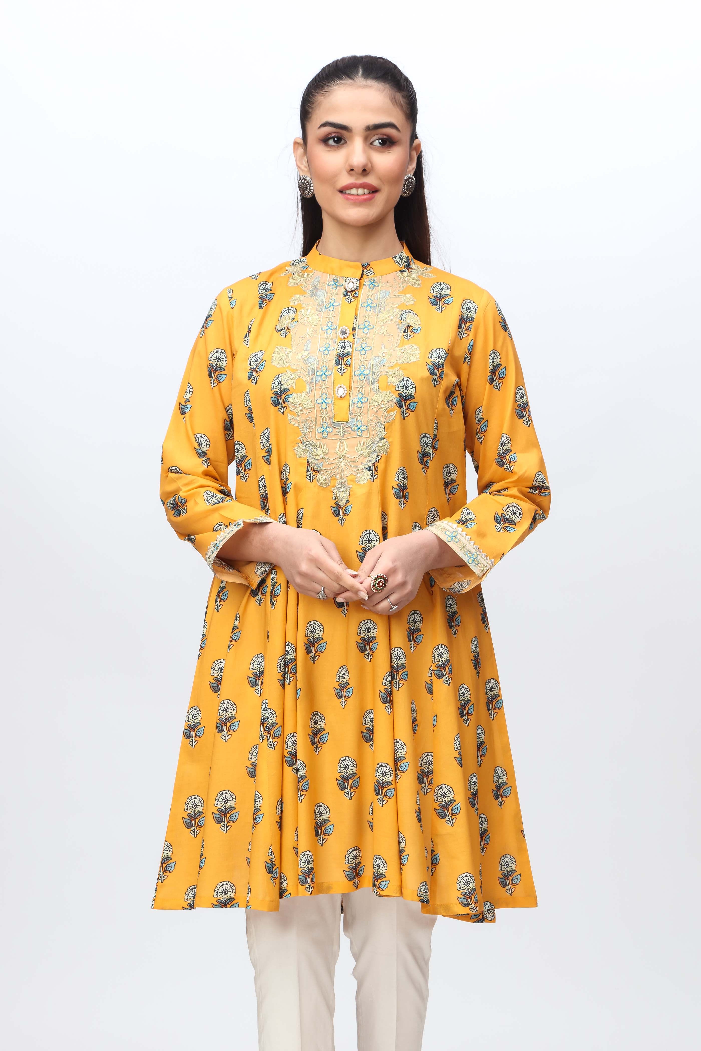 1 Piece Printed Lawn Frock (TR0977)