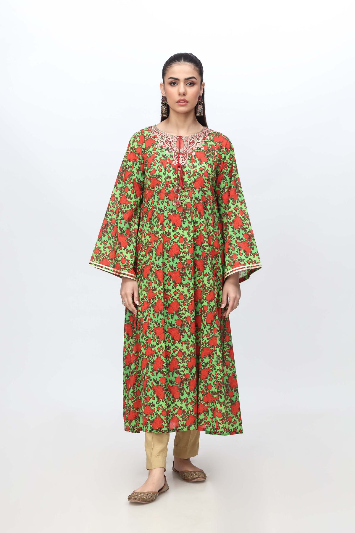 1 Piece Printed Lawn Frock (TR0978)