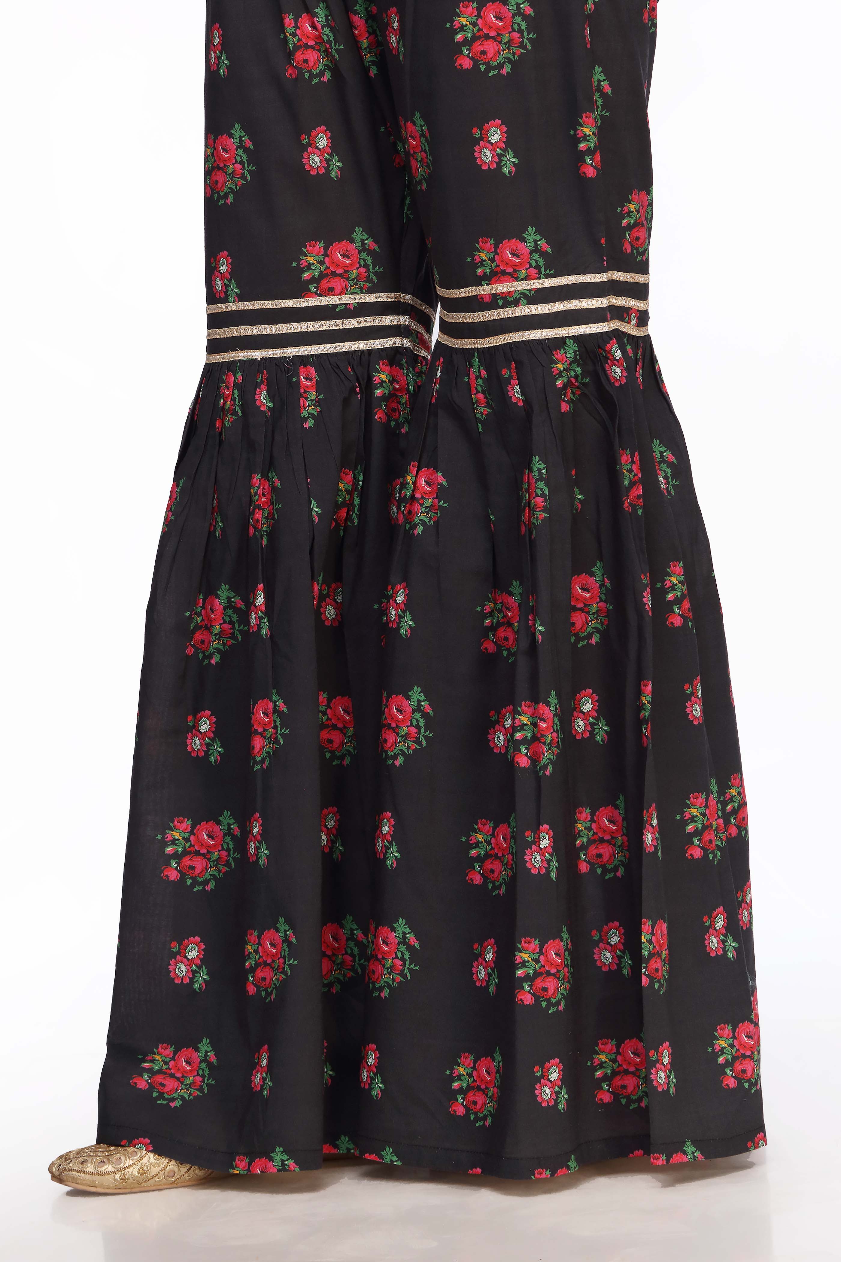 1 Piece Printed Cambric Gharara (CZ2420)