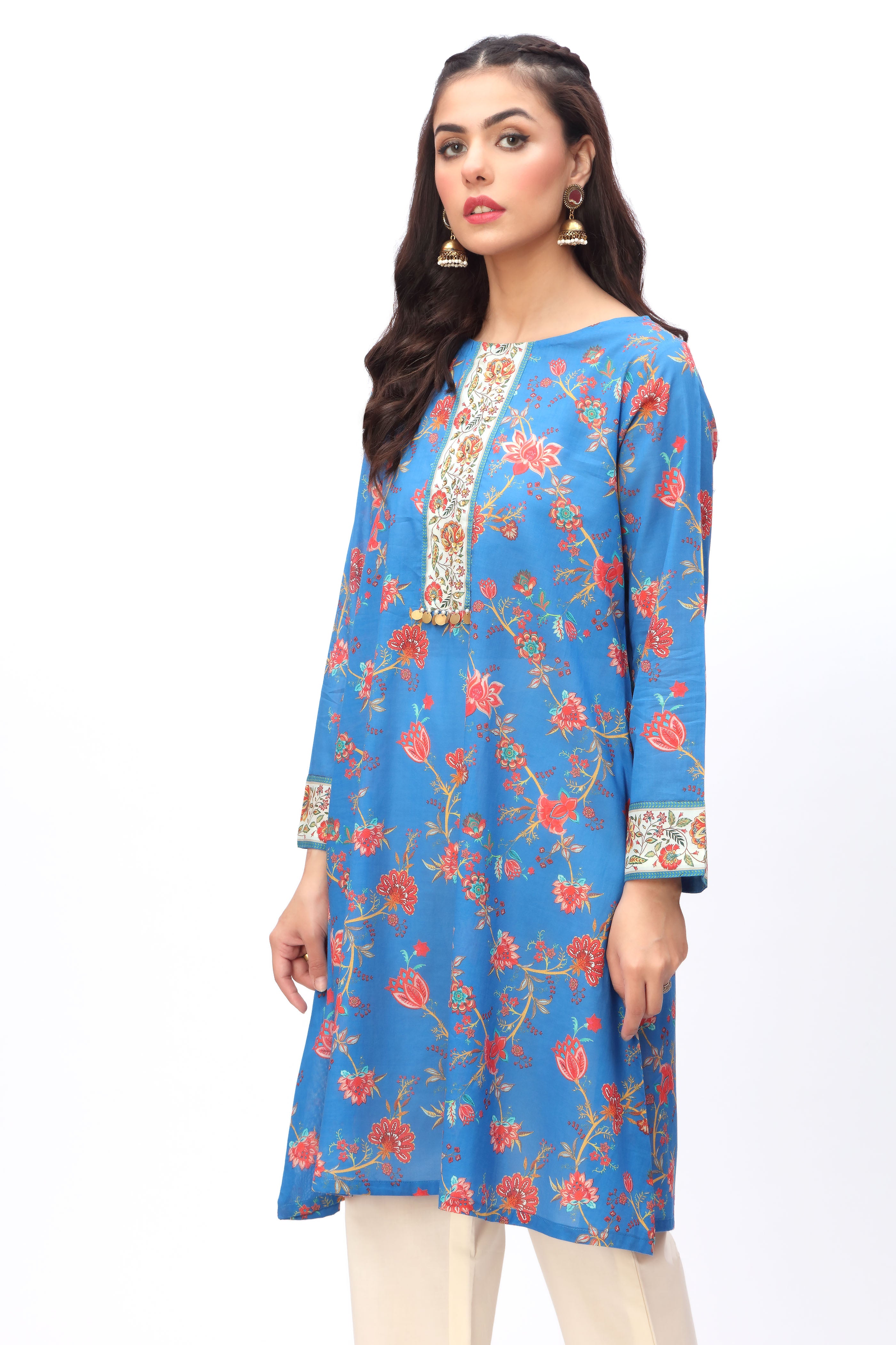 1 Piece Printed Lawn Frock (TR0829)
