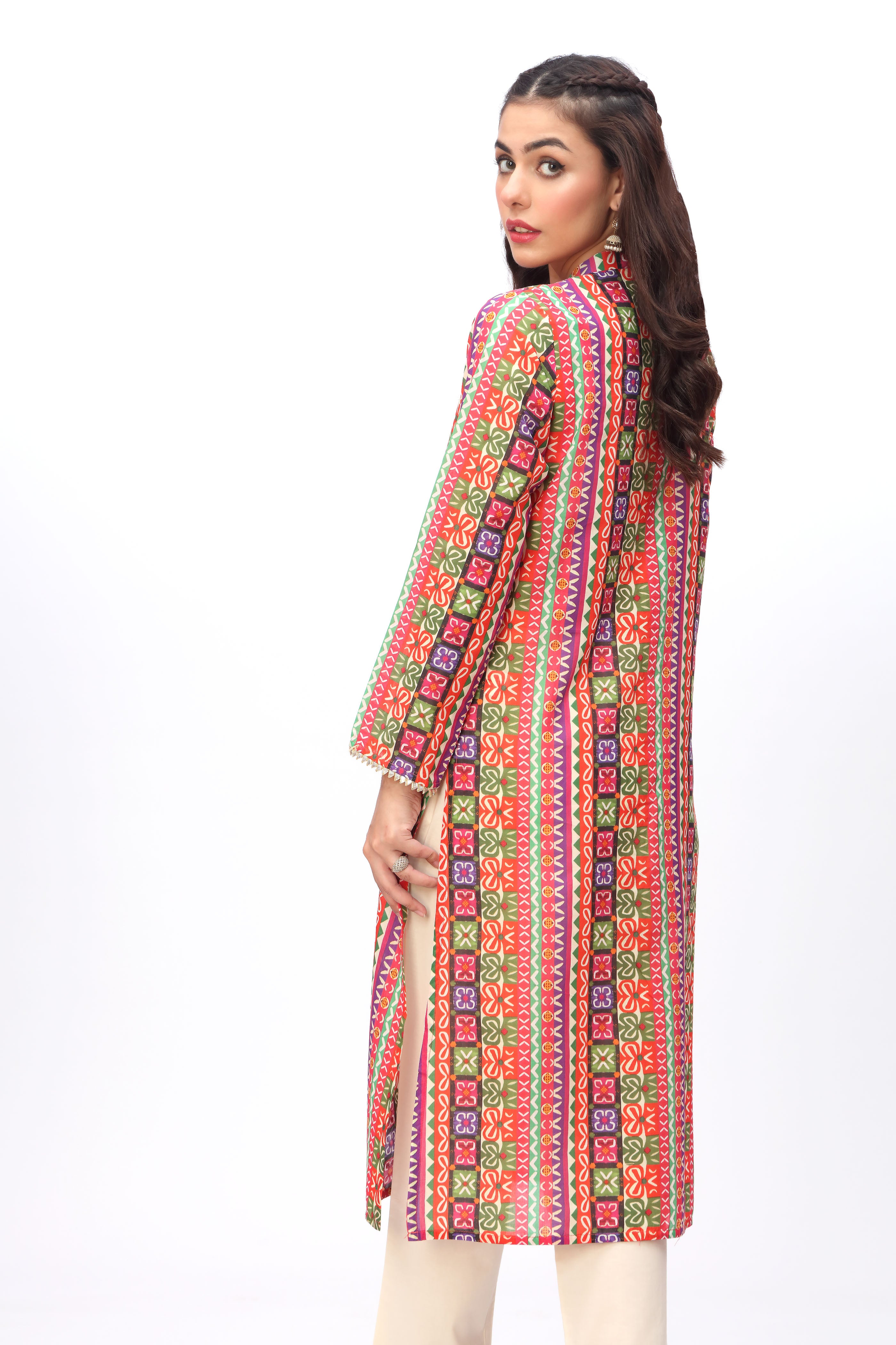 1 Piece Printed Lawn Shrug (TR0822)