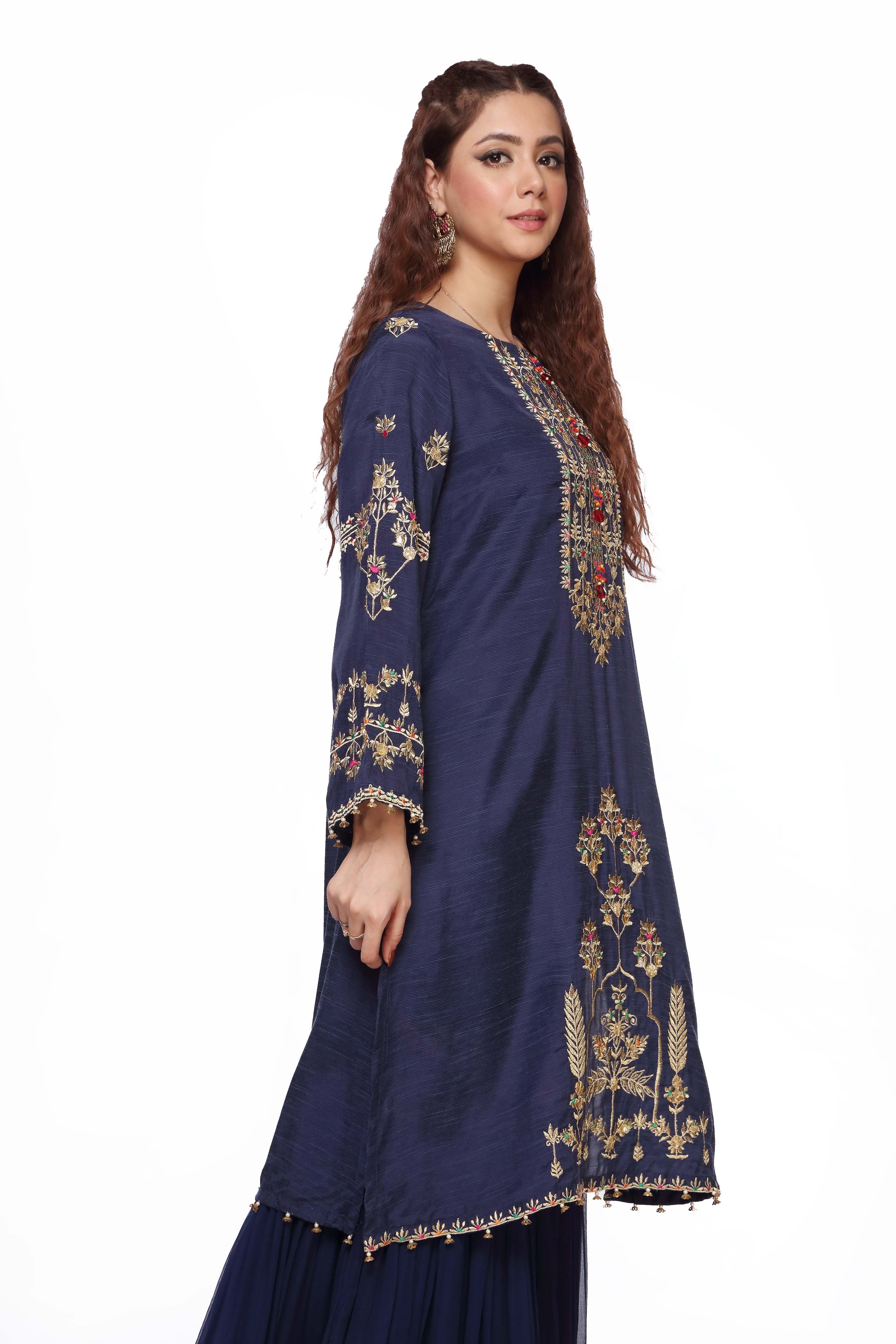 1 Piece Raw Silk Top (FR0541)
