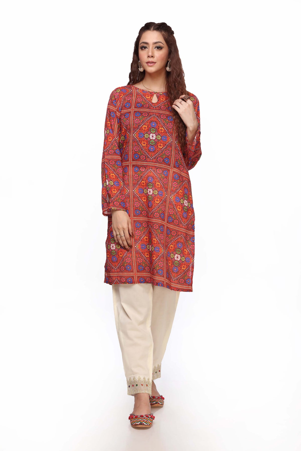 1 Piece Printed Lawn Top (TR0676)