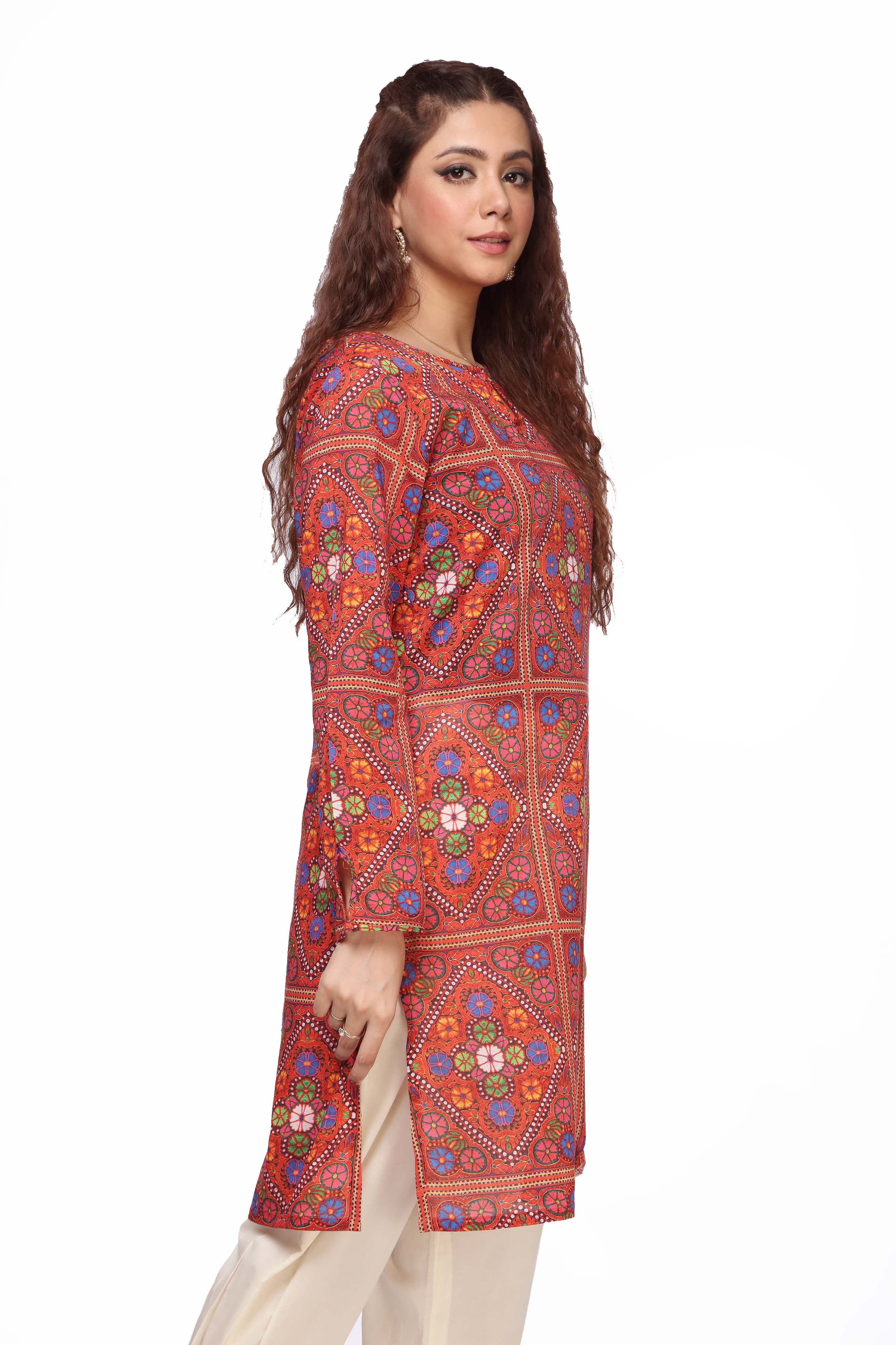 1 Piece Printed Lawn Top (TR0676)