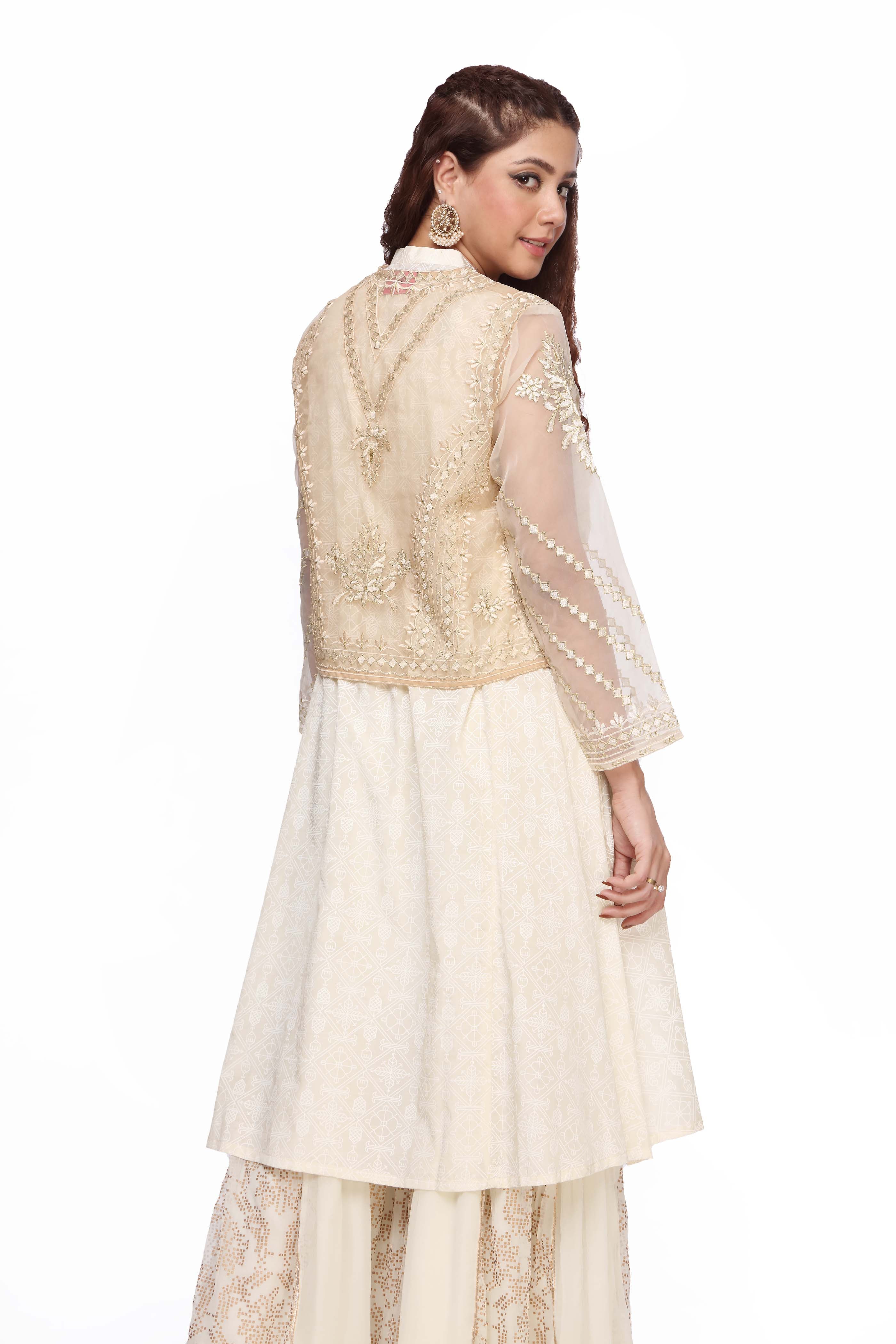 2 Piece Raw Silk Frock (FR0555)