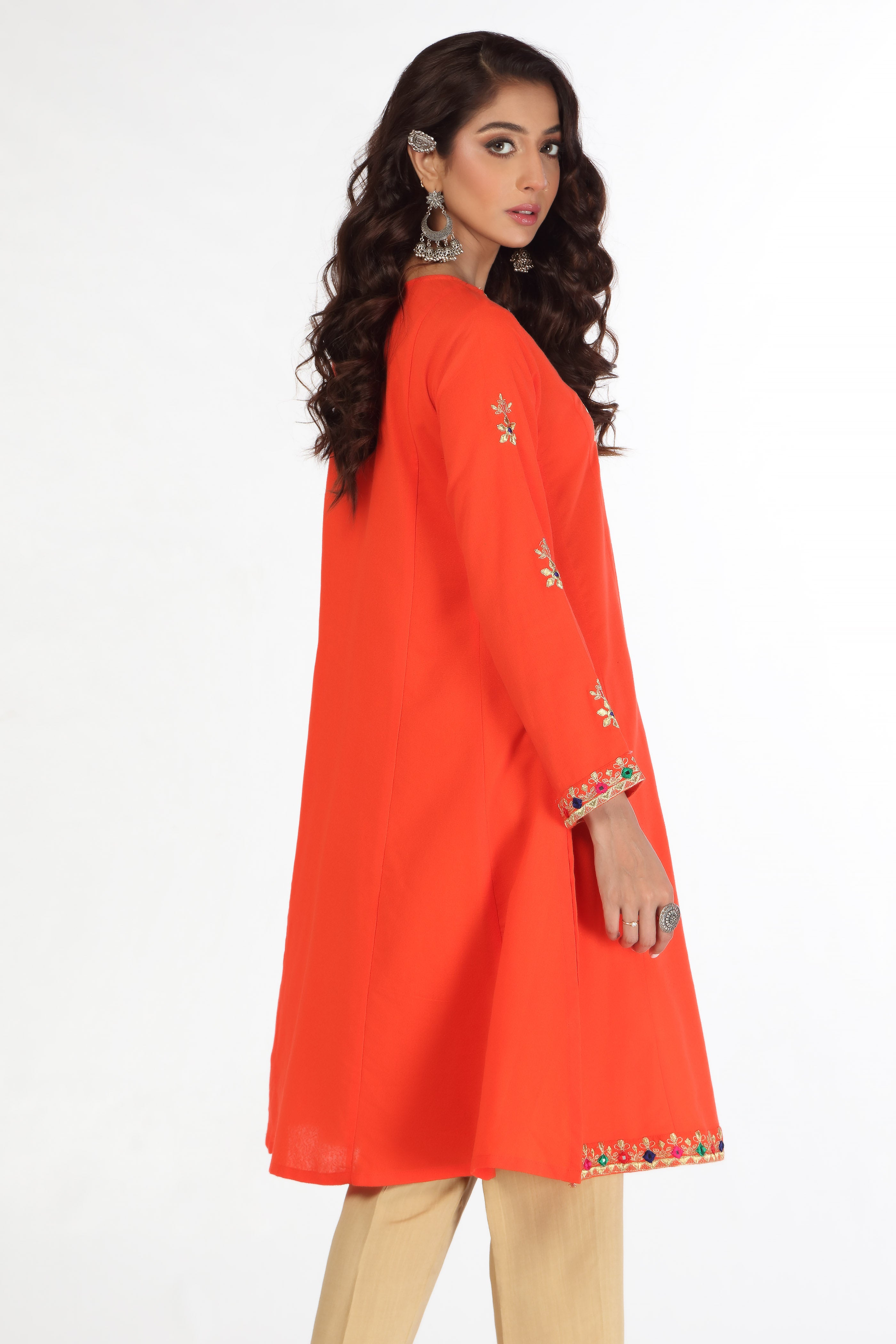 1 Piece Lawn Karandi Frock (CR3001)