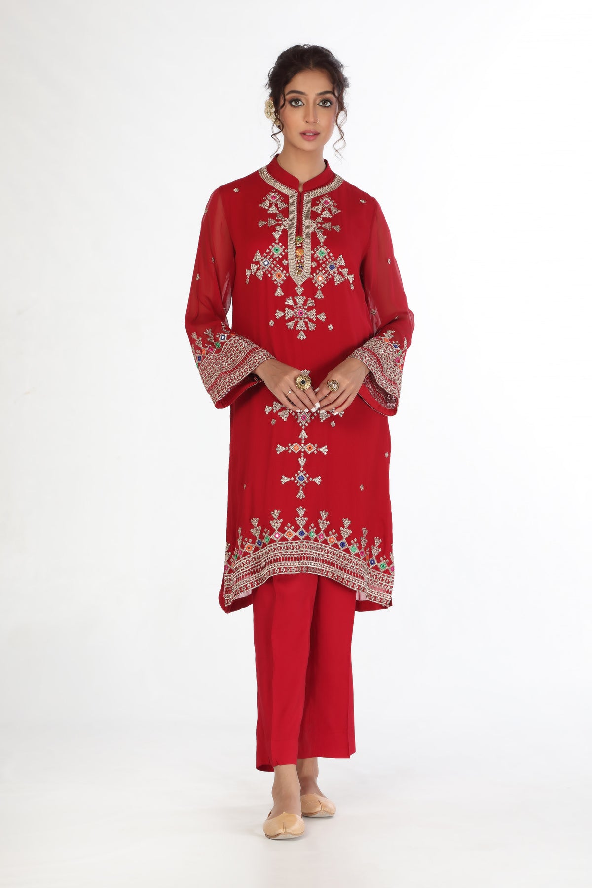 2 Piece Pak Chiffon Suit (FR0742)