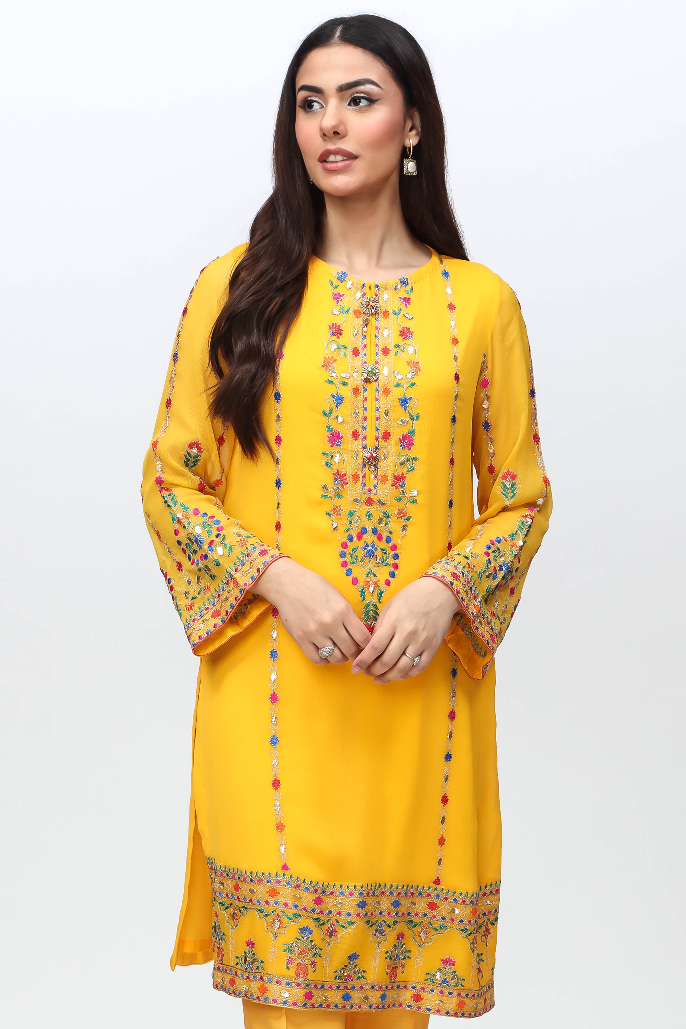 1 Piece Printed Chiffon Top (FR0859)