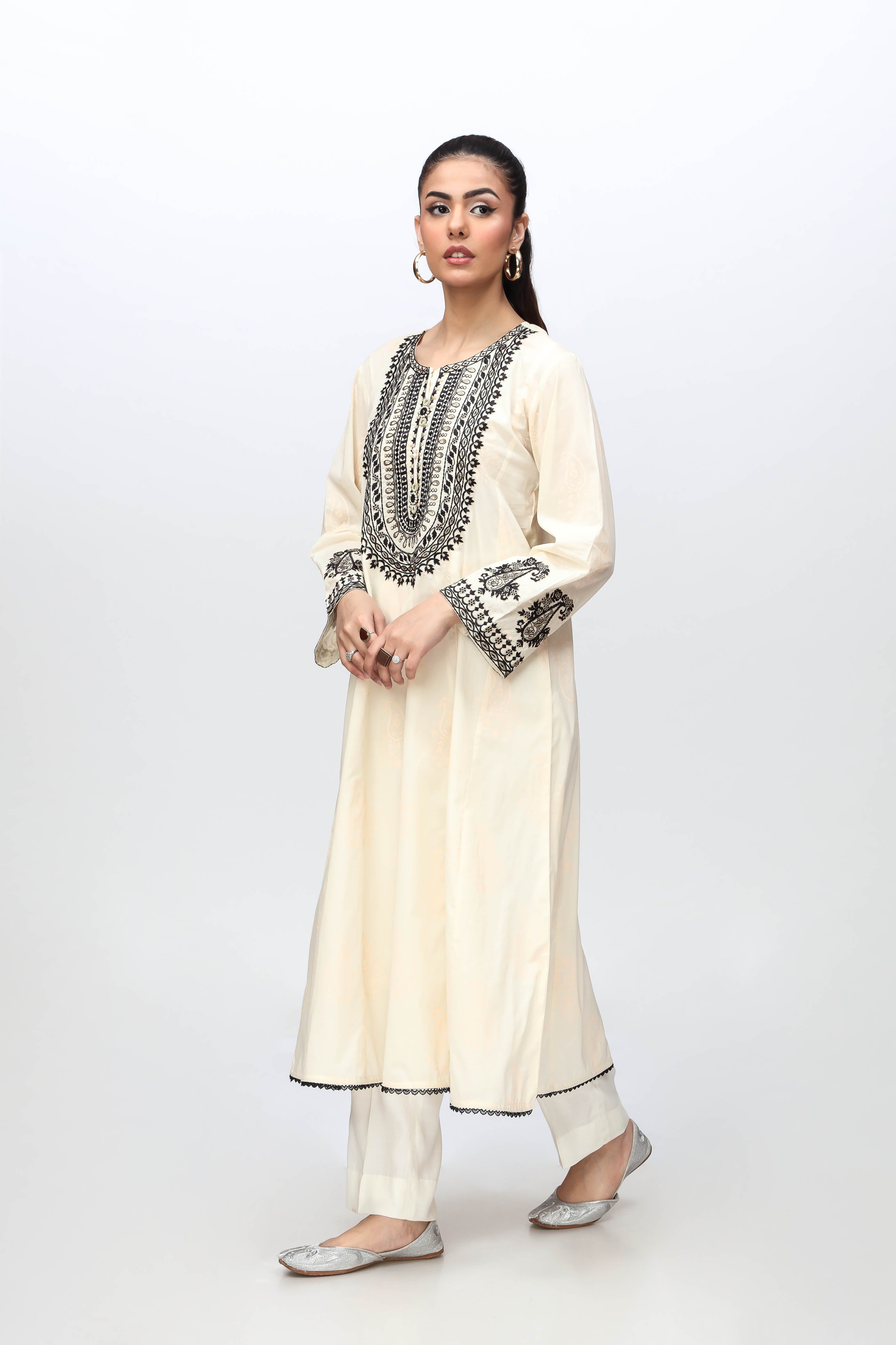 1 Piece Printed Lawn Frock (CR3190)