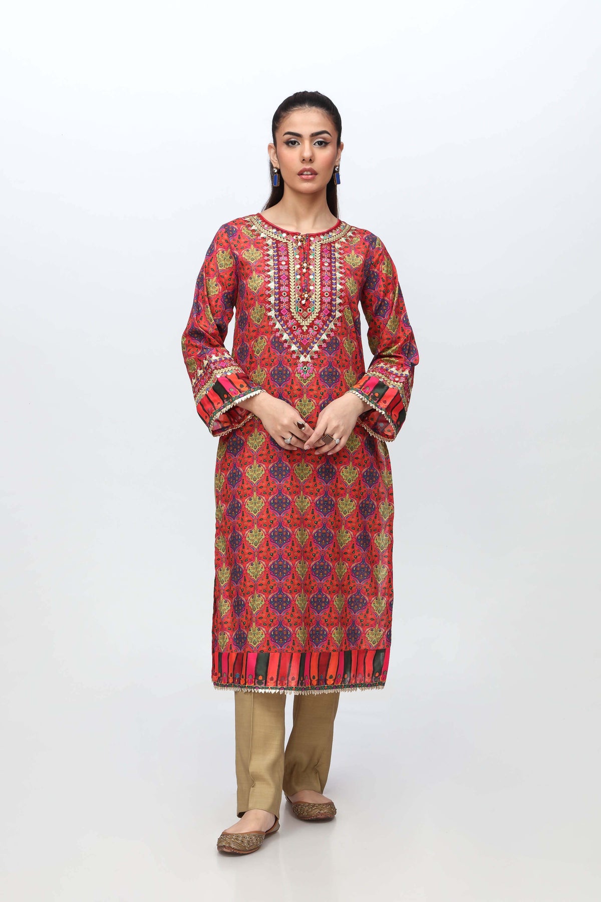 1 Piece Printed Lawn Top (TR0987)