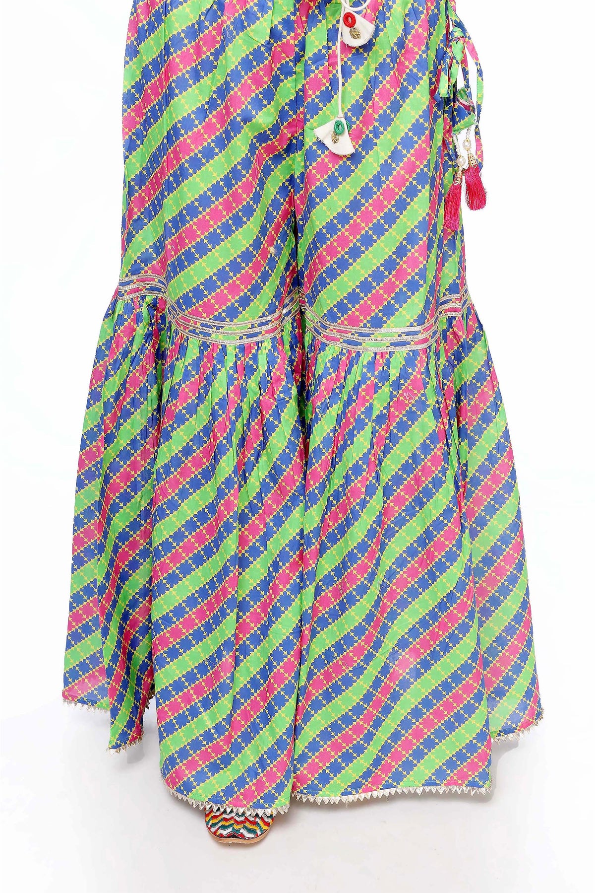1 Piece Printed Cambric Gharara (CZ2348)
